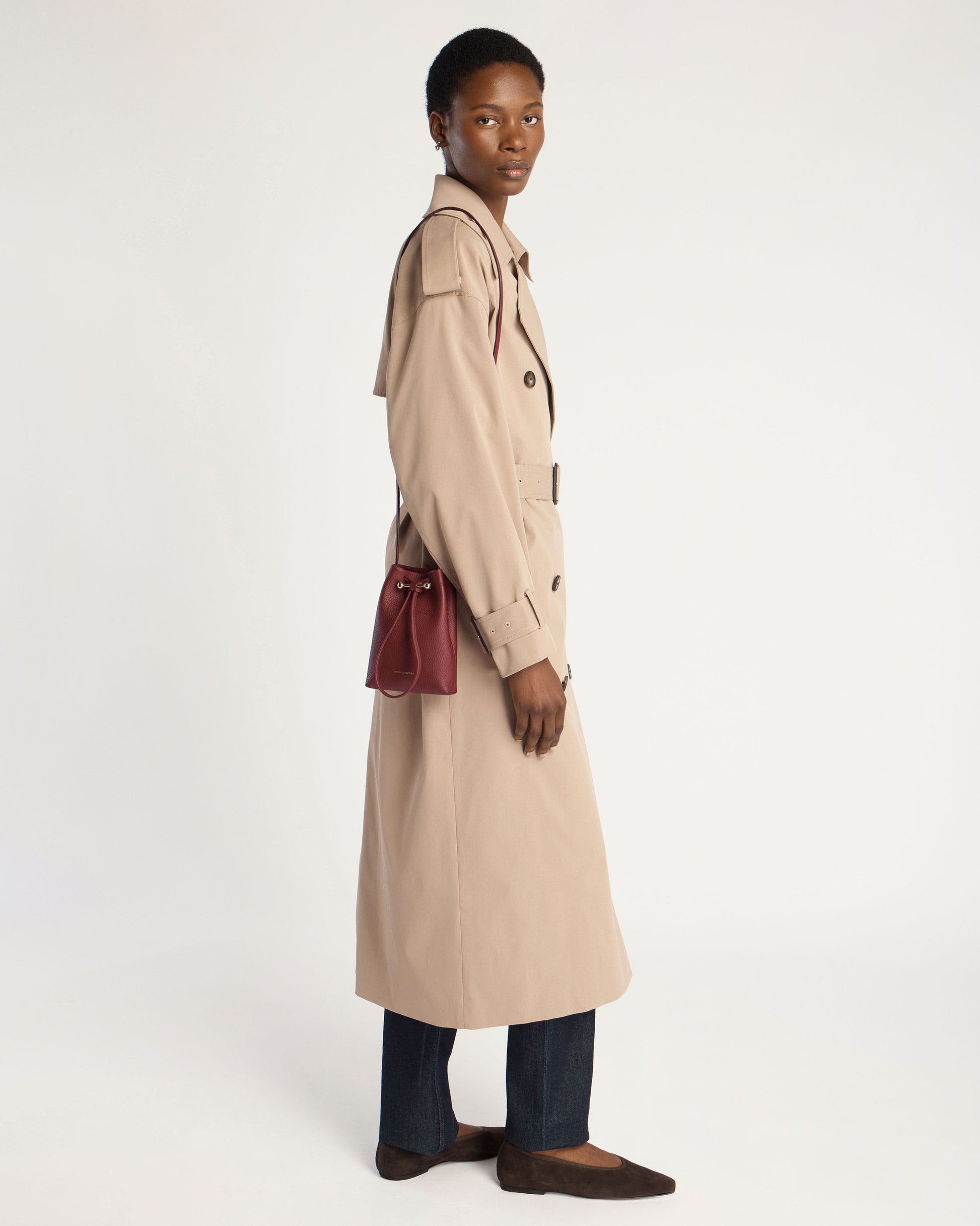 Osette Midi Pouch in Oxblood