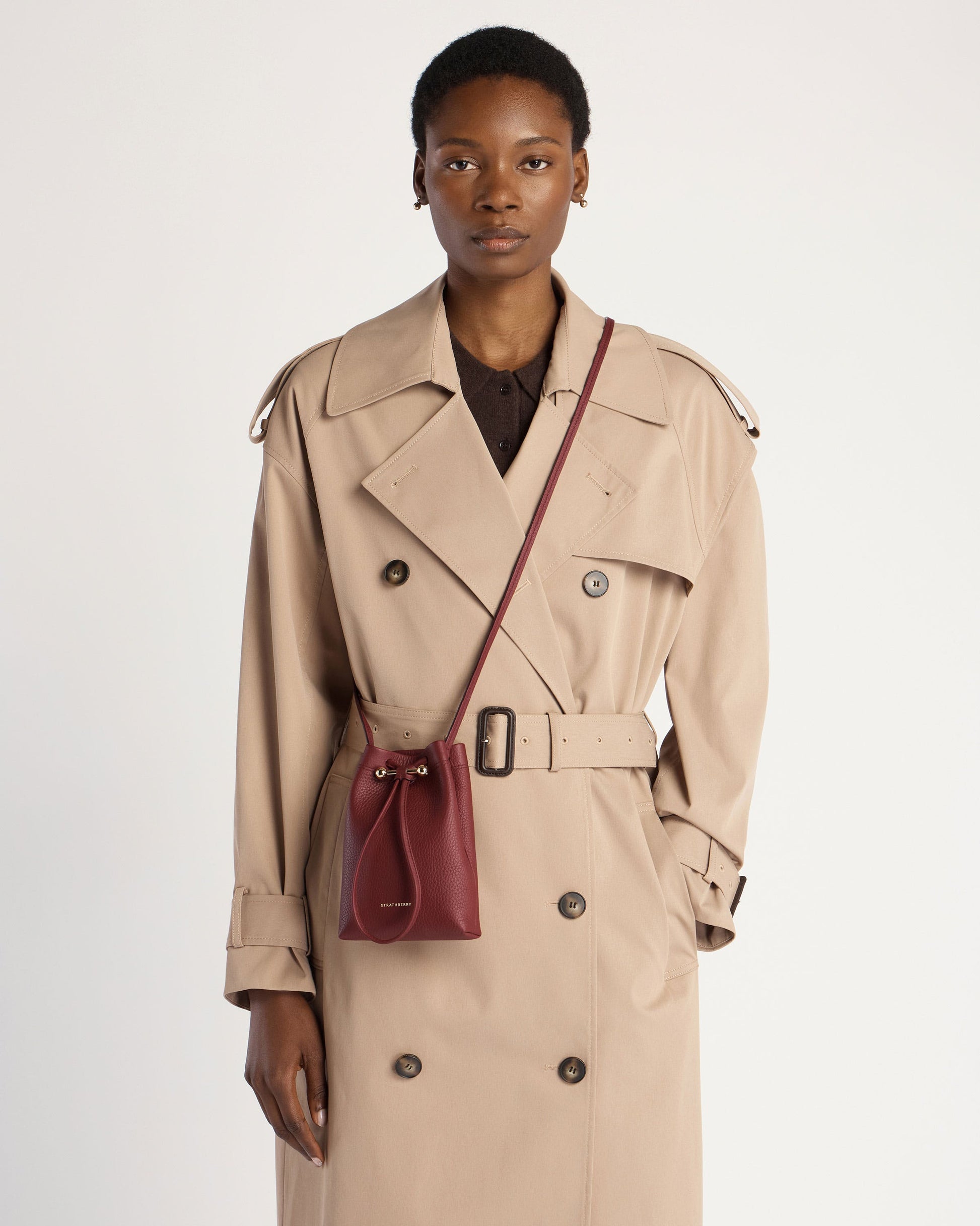 Osette Midi Pouch in Oxblood