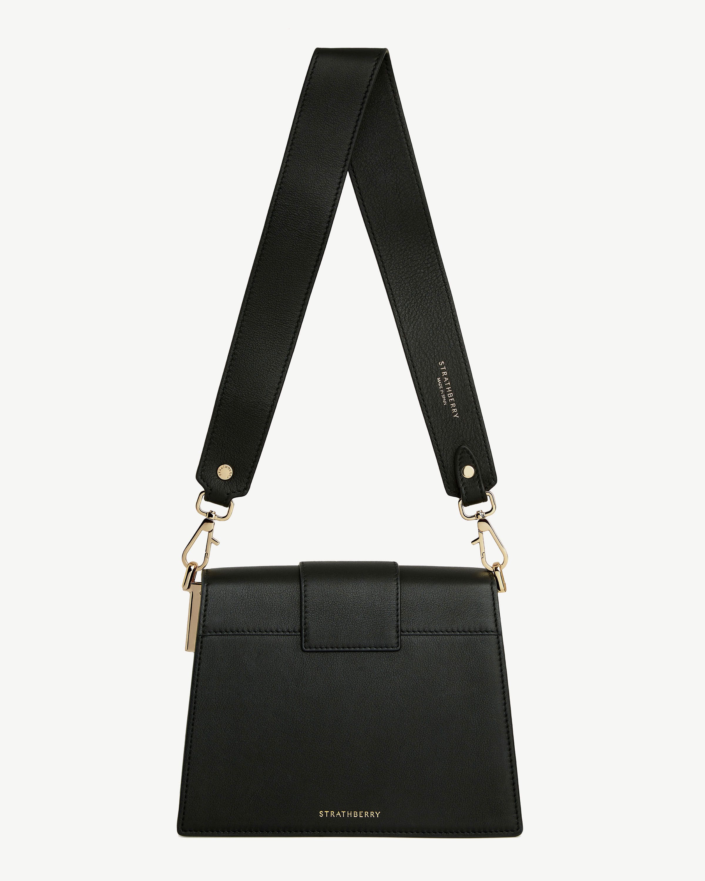 Box Crescent Bag in Black