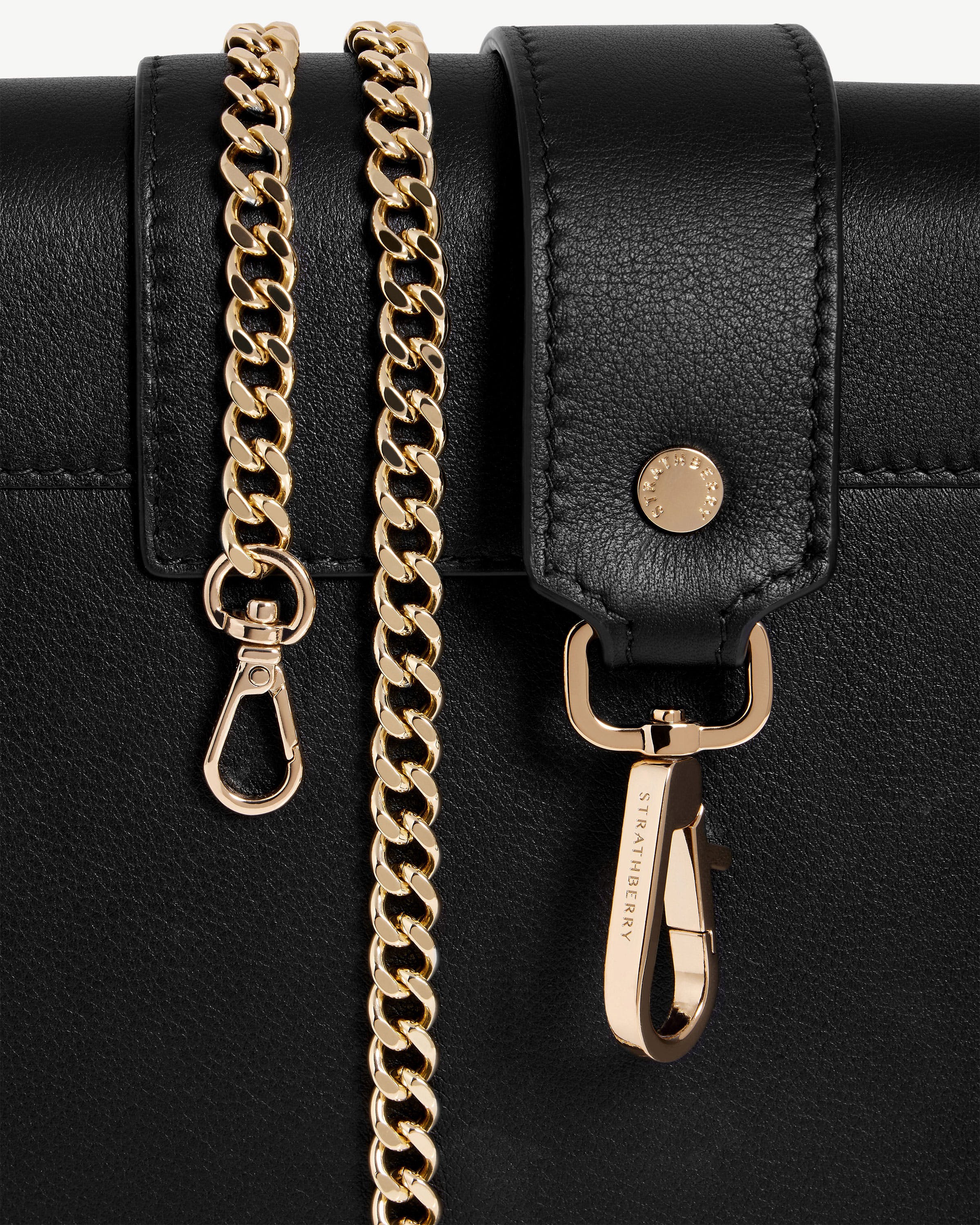 Box Crescent Bag in Black