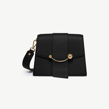 Box Crescent Bag in Black