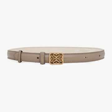 Strathberry Monogram Thin Buckle Belt in Macadamia