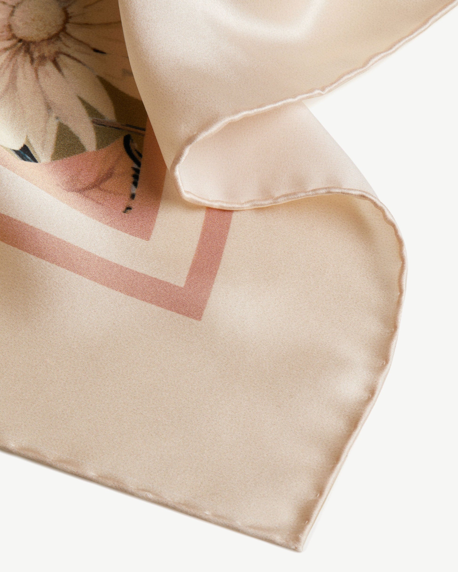 Silk Square Scarf — Autumn Floral Print