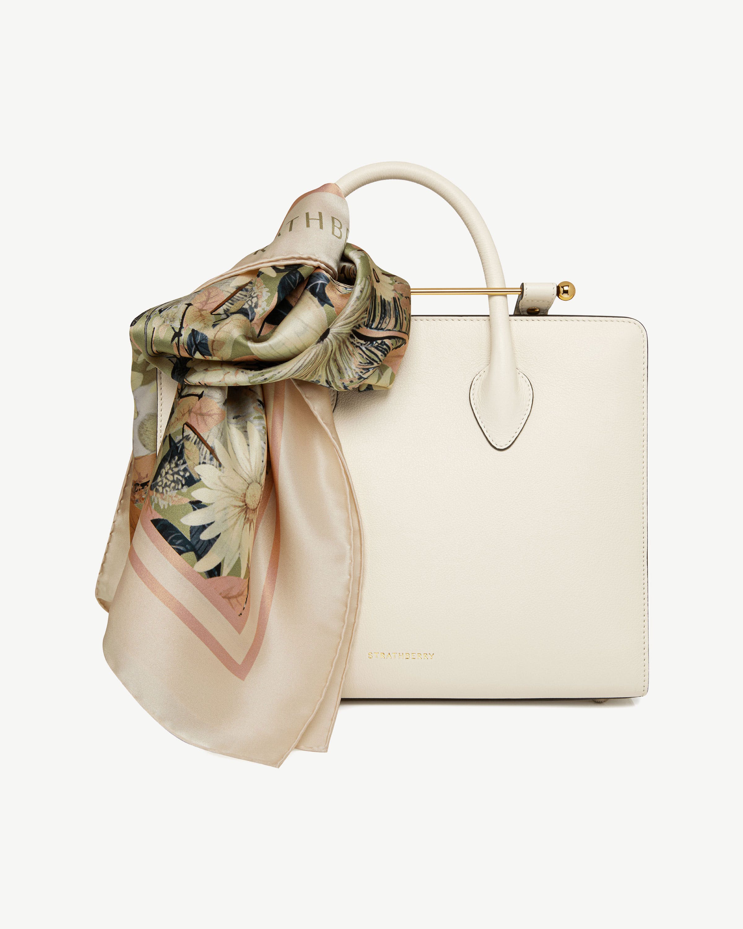 Silk Square Scarf — Autumn Floral Print