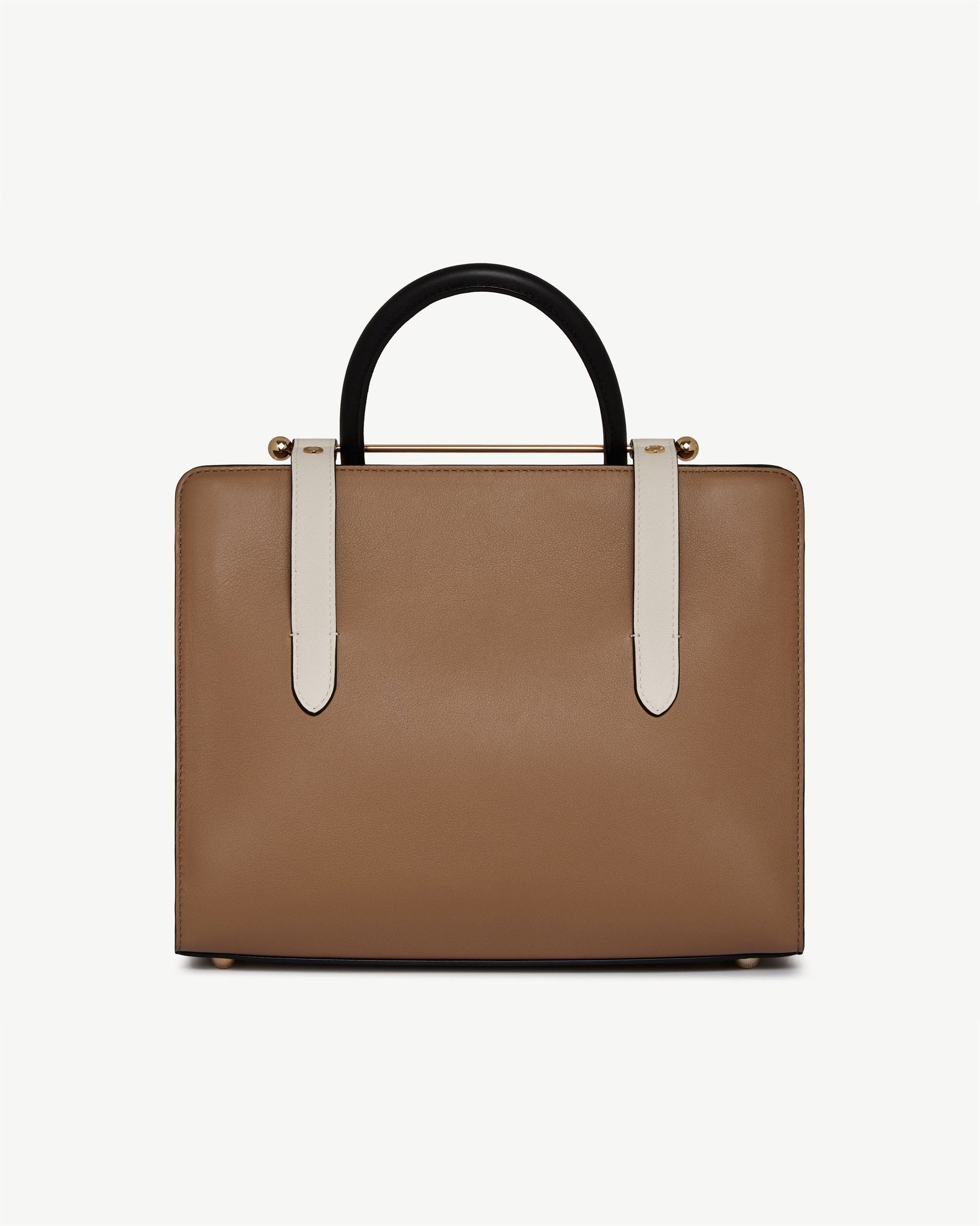 Midi Tote — Clay, White & Black