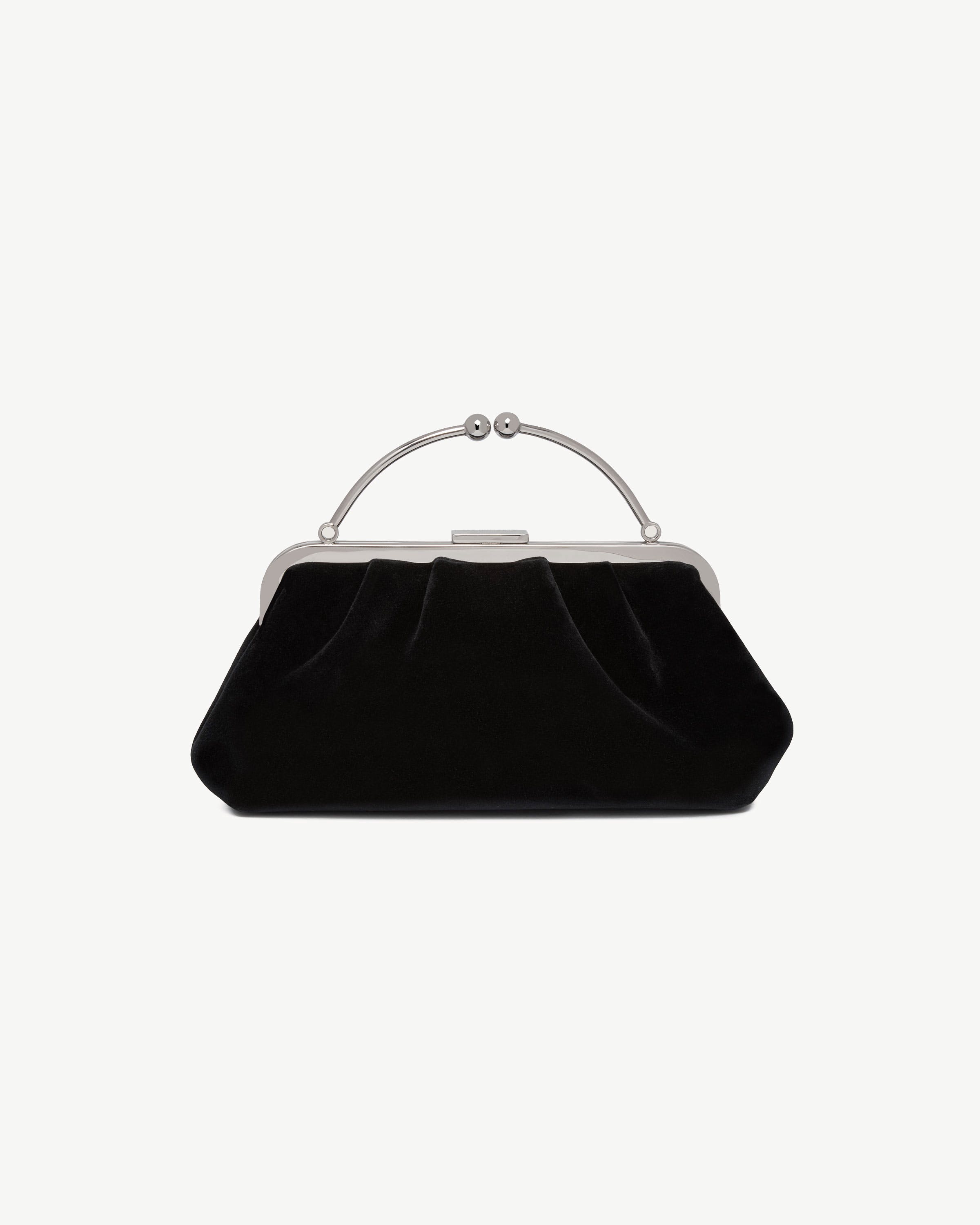 Frame Clutch — Cinq à Sept Black Embroidered Velvet