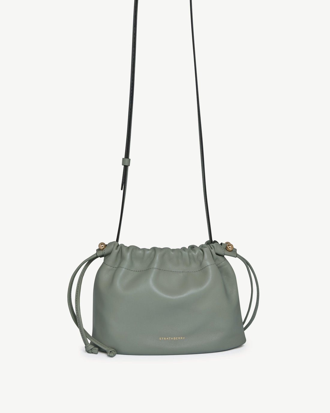 Charlotte Drawstring Bag in Library Green