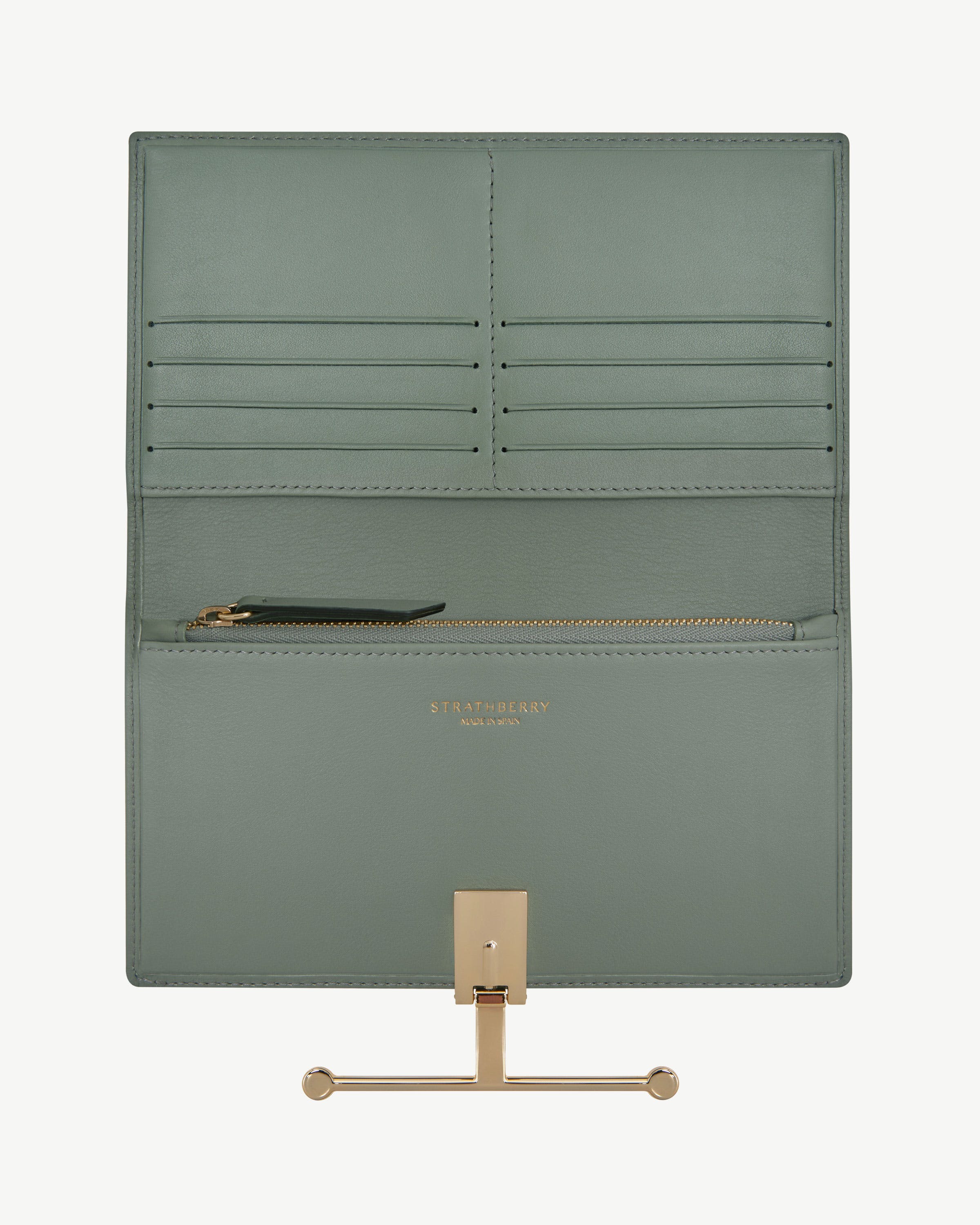 Large Melville Street Wallet in Library Green