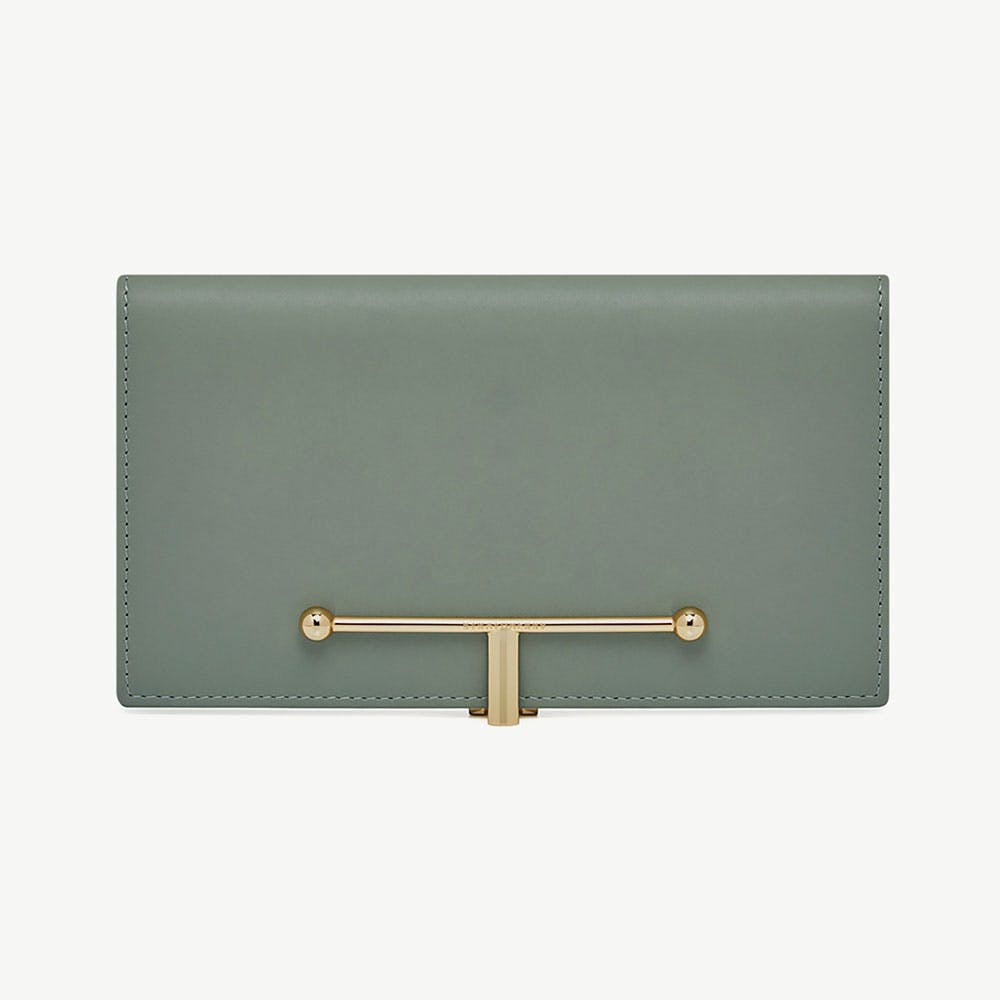 Large Melville Street Wallet in Library Green