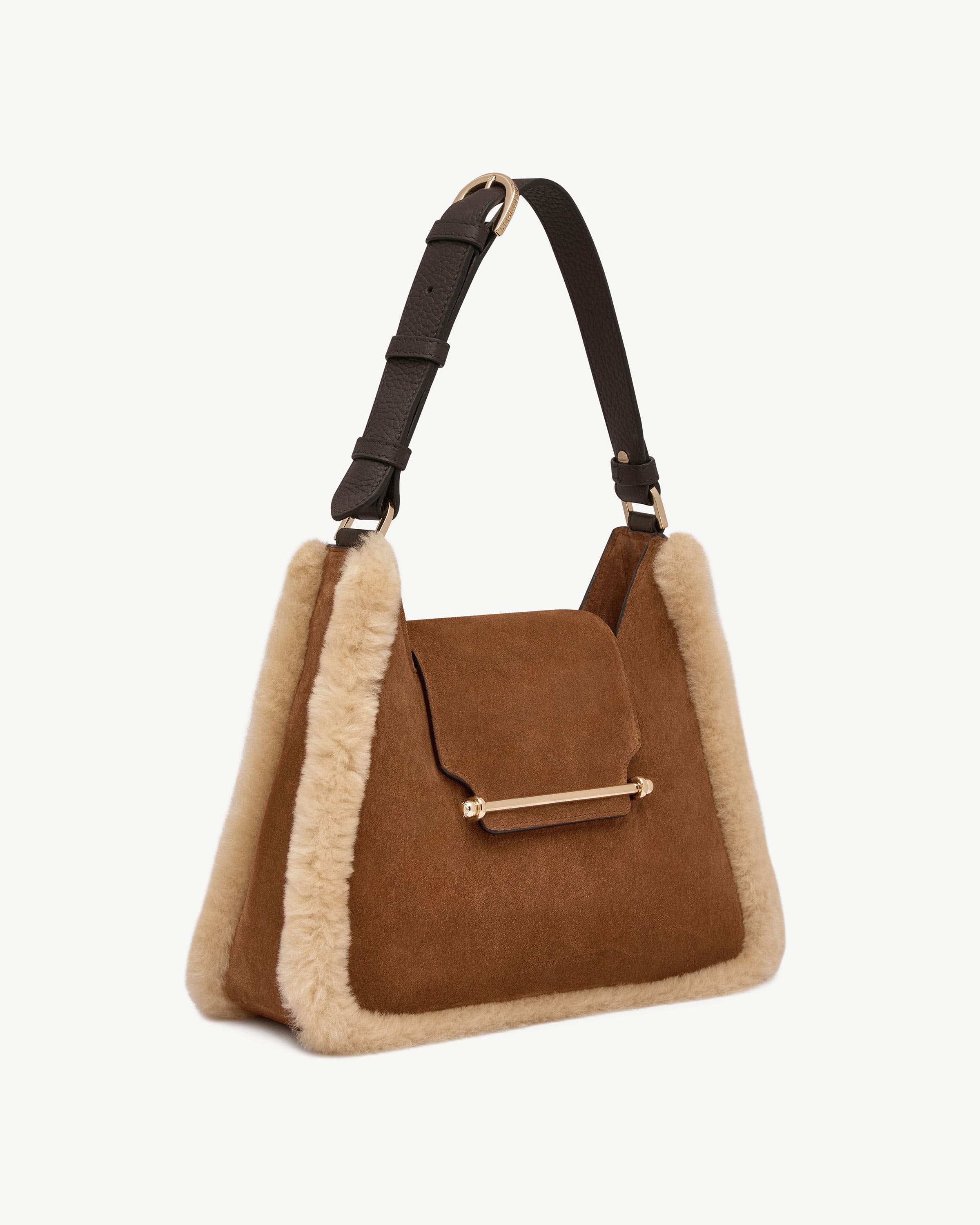 Multrees Hobo — Tan, Sand & Espresso with Suede & Shearling