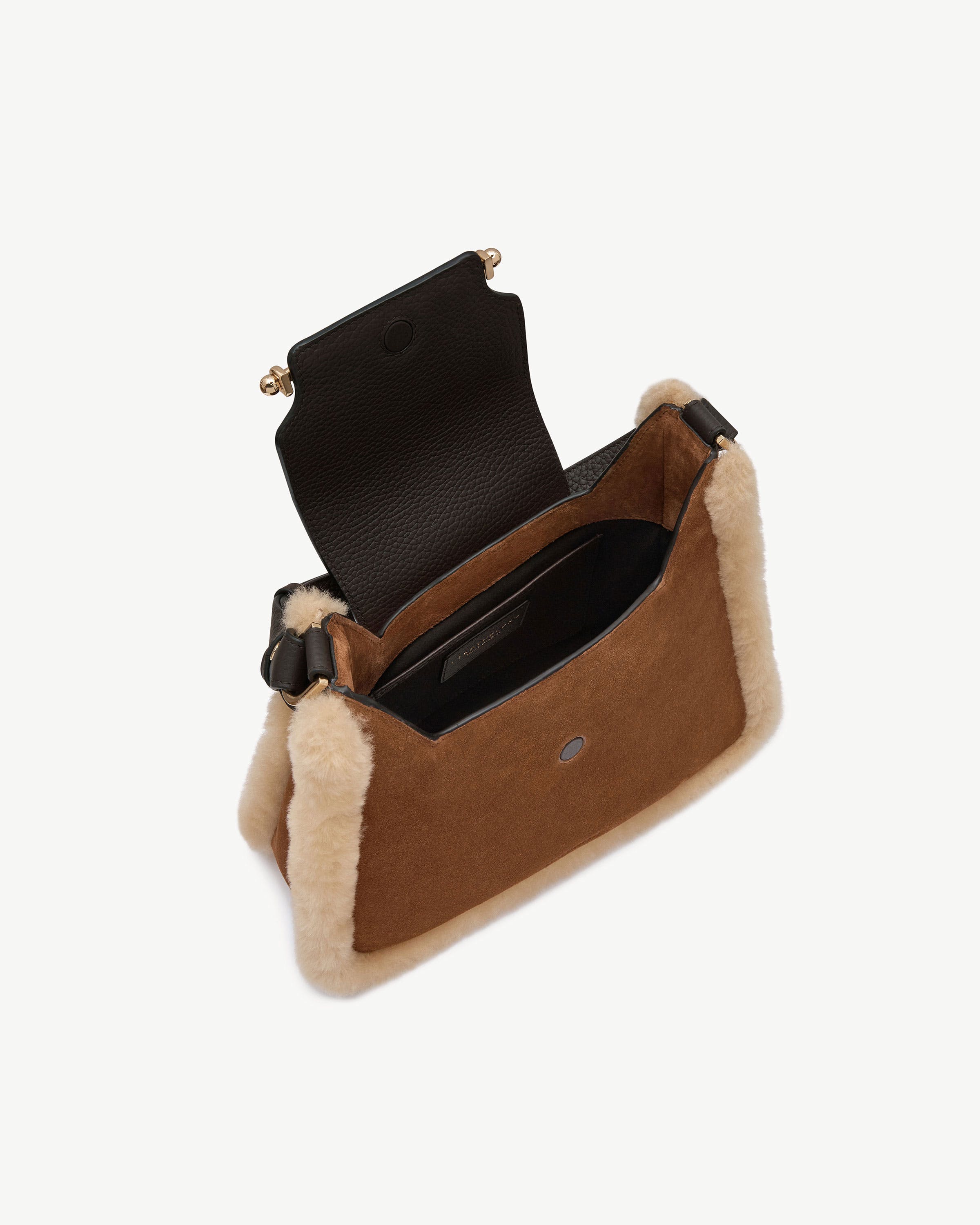 Multrees Hobo — Tan, Sand & Espresso with Suede & Shearling