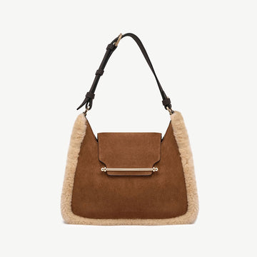 Multrees Hobo — Tan, Sand & Espresso with Suede & Shearling