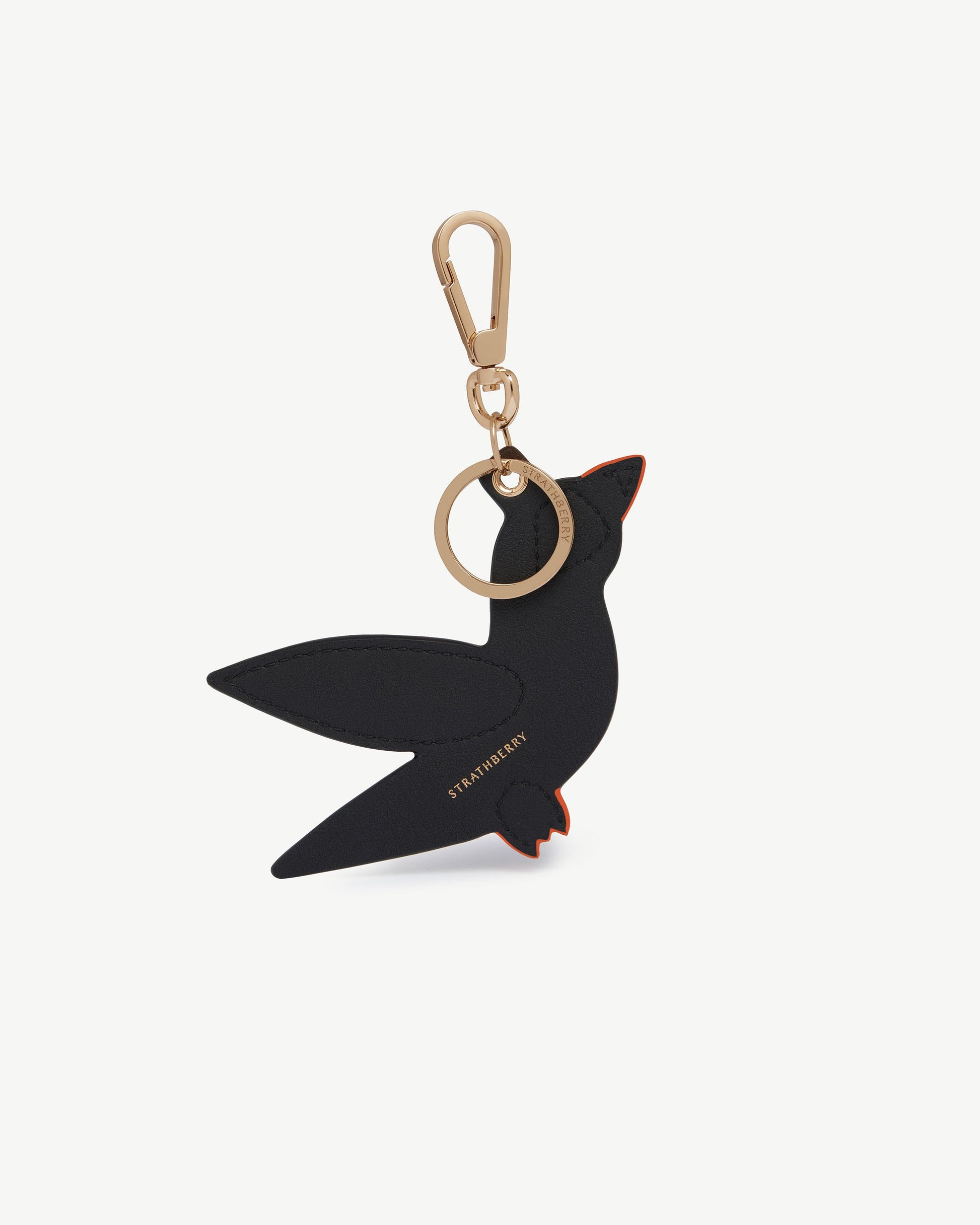 Puffin Bag Charm — Black, Vanilla & Marmalade