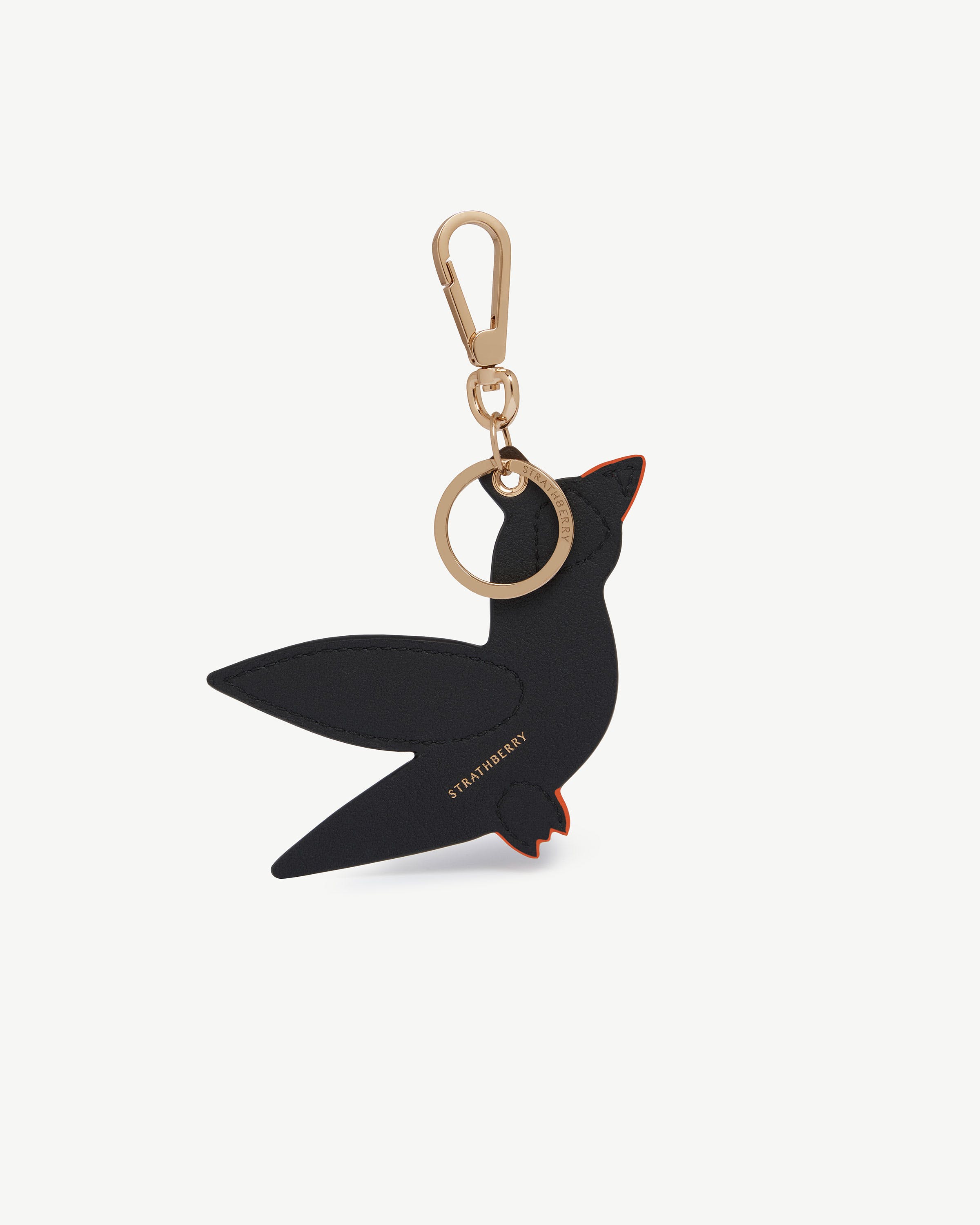 Puffin Bag Charm — Black, Vanilla & Marmalade