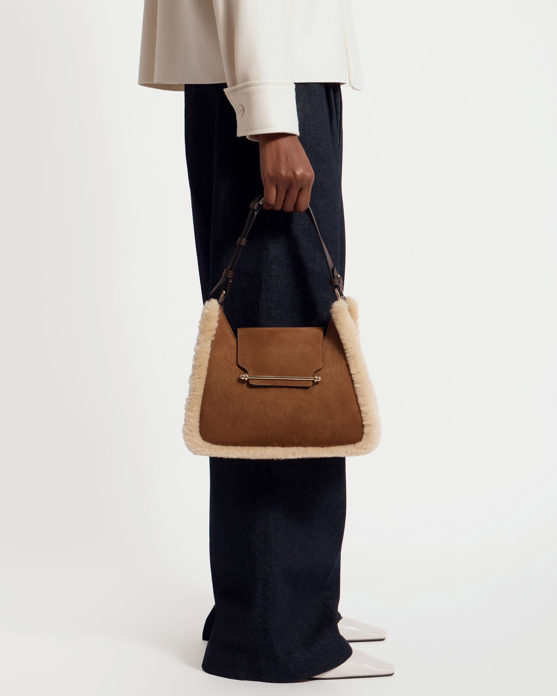Multrees Hobo — Tan, Sand & Espresso with Suede & Shearling