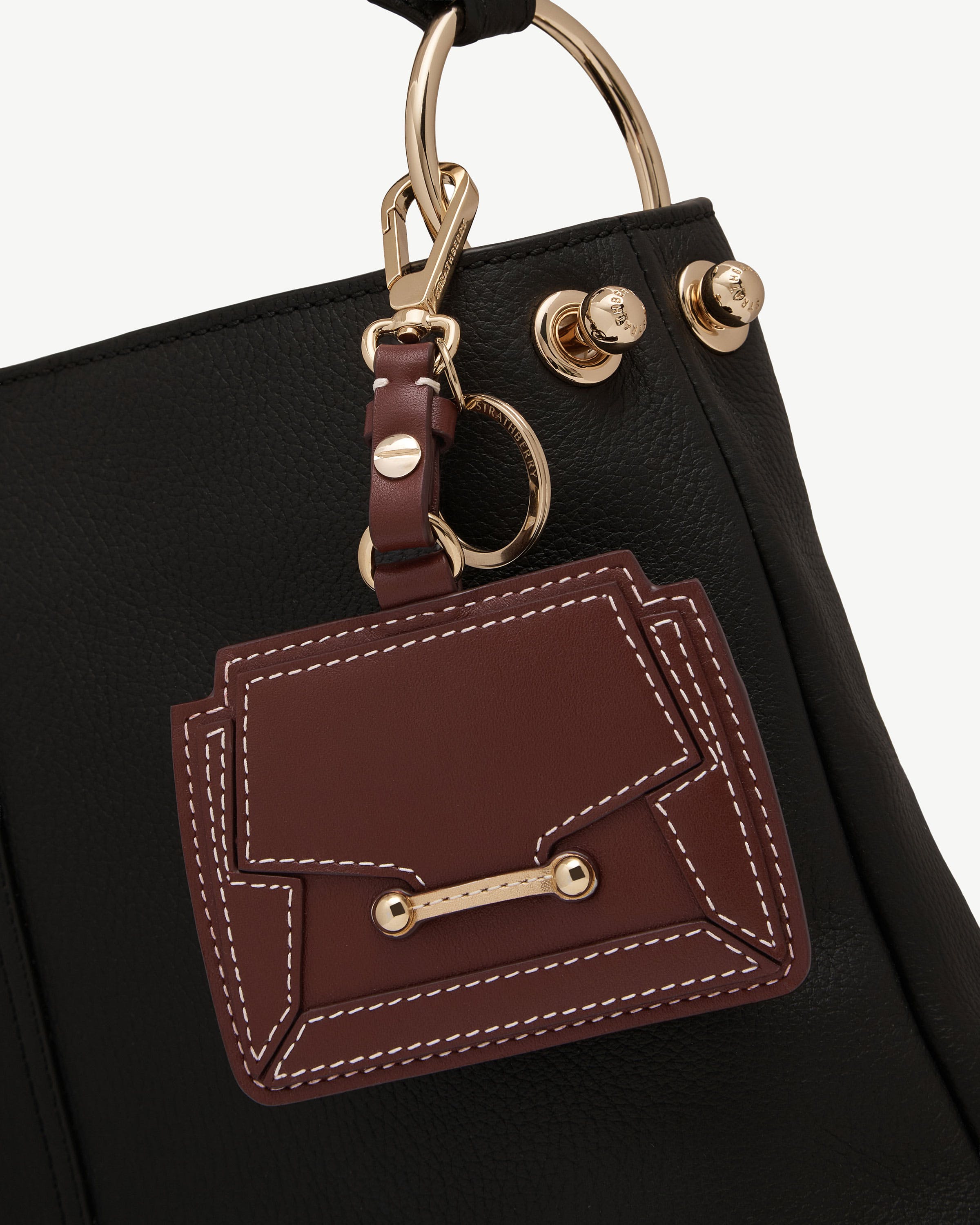 Mosaic Cardholder Charm in Oxblood