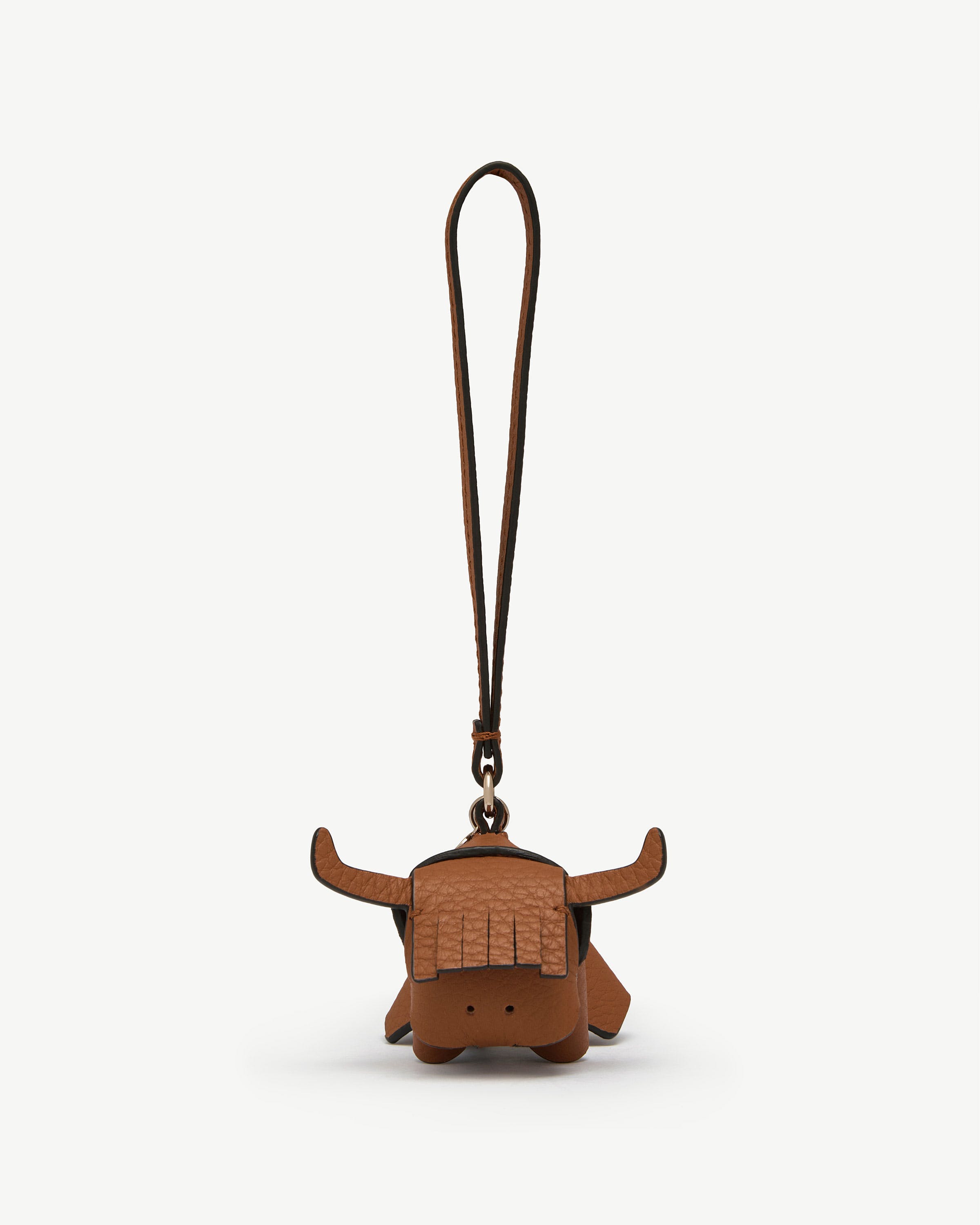 Highland Cow Bag Charm in Tan