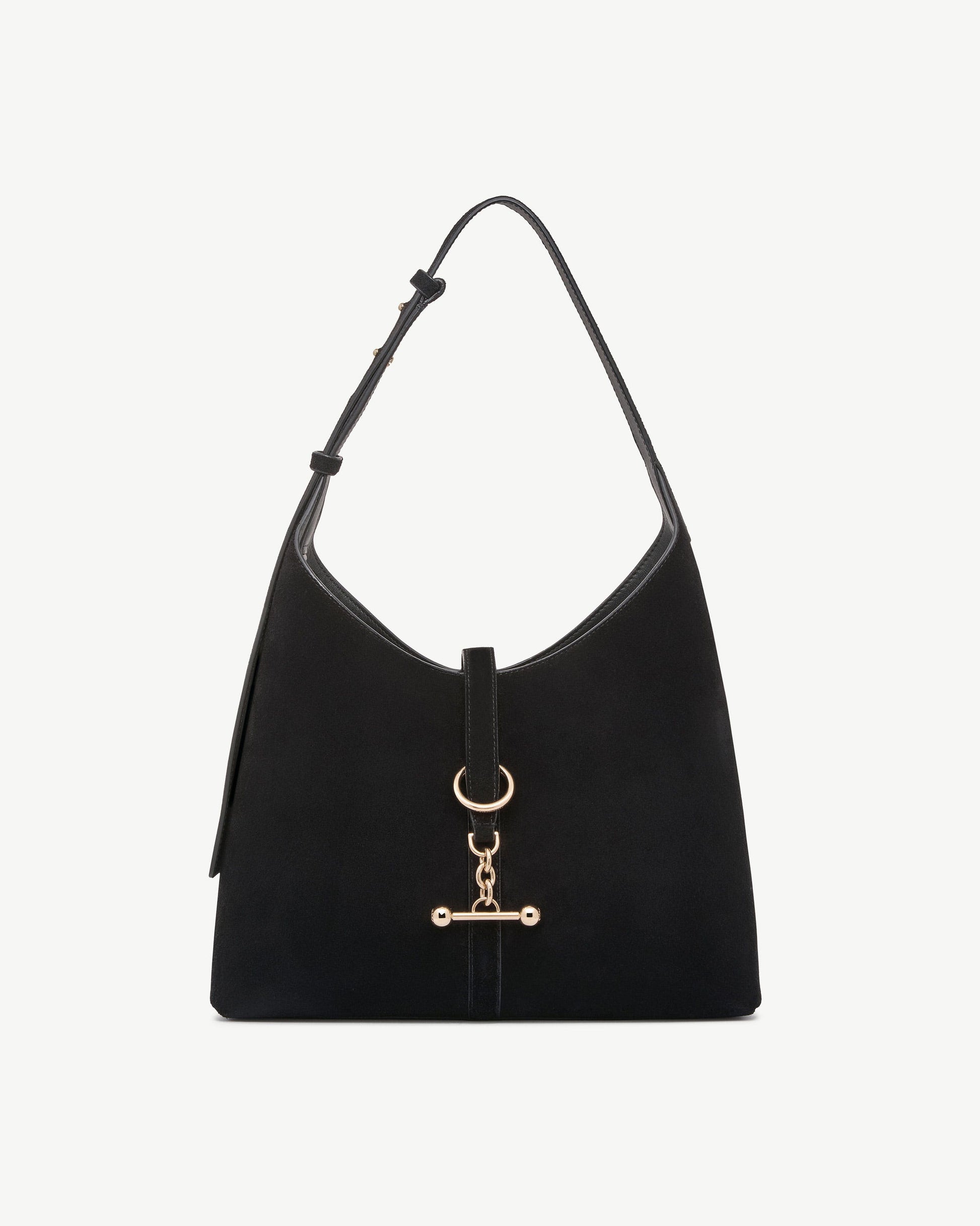 Kite Hobo in Black Suede