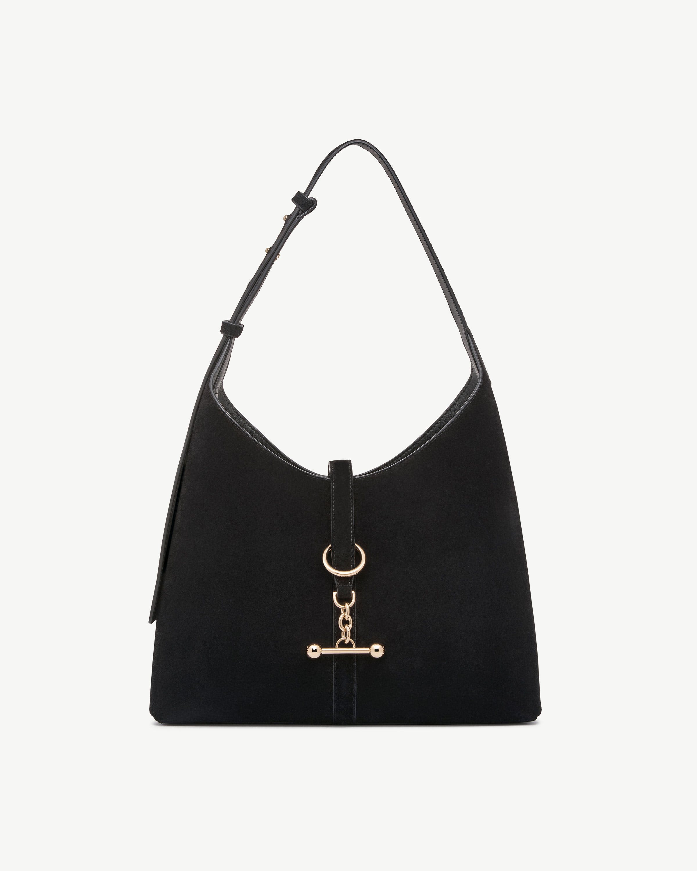 Kite Hobo in Black Suede