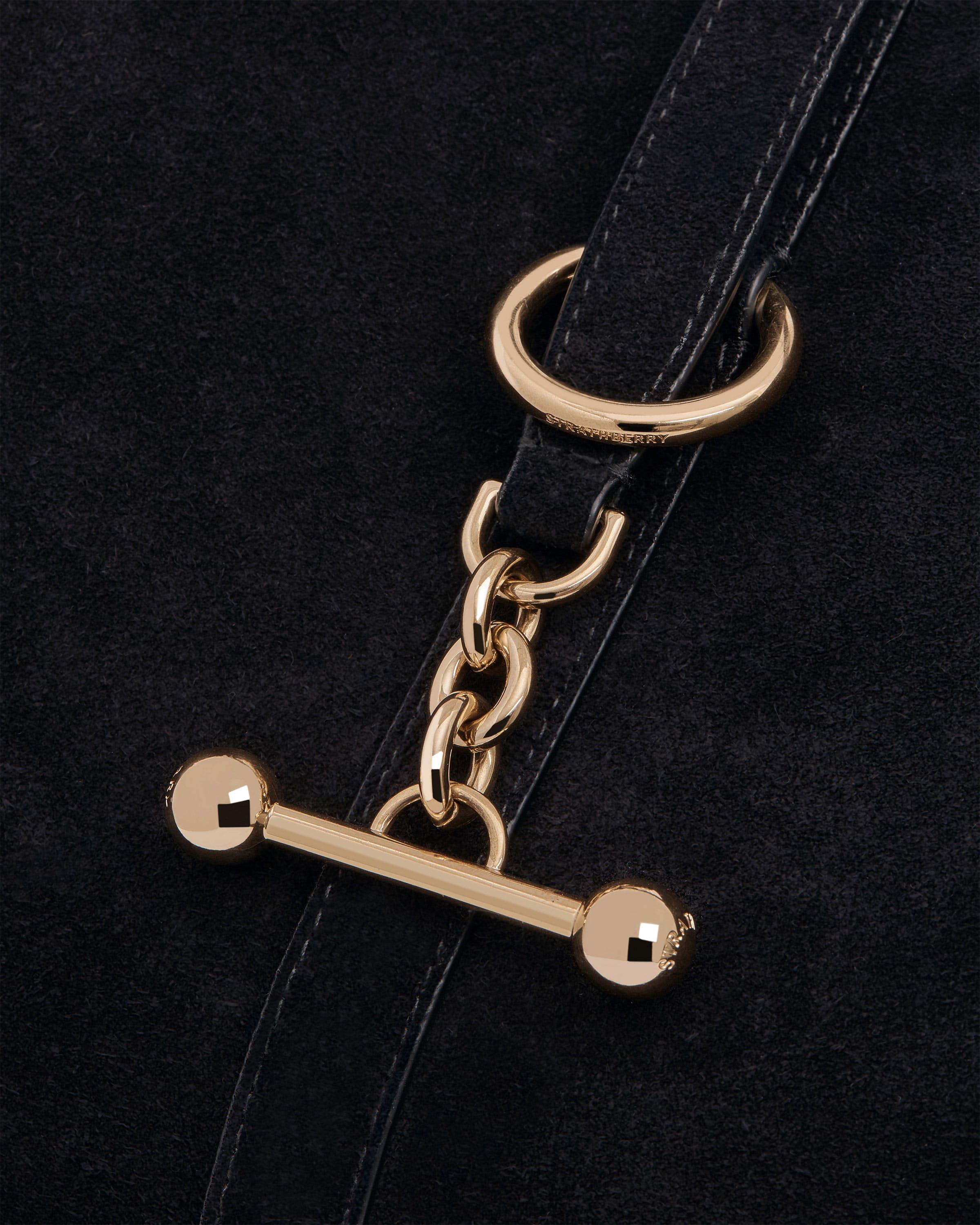 Kite Hobo in Black Suede