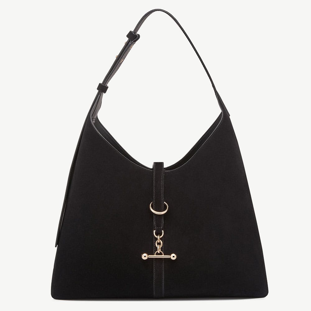 Kite Hobo Maxi in Black Suede