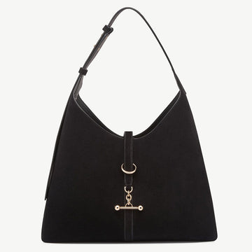 Kite Hobo Maxi in Black Suede