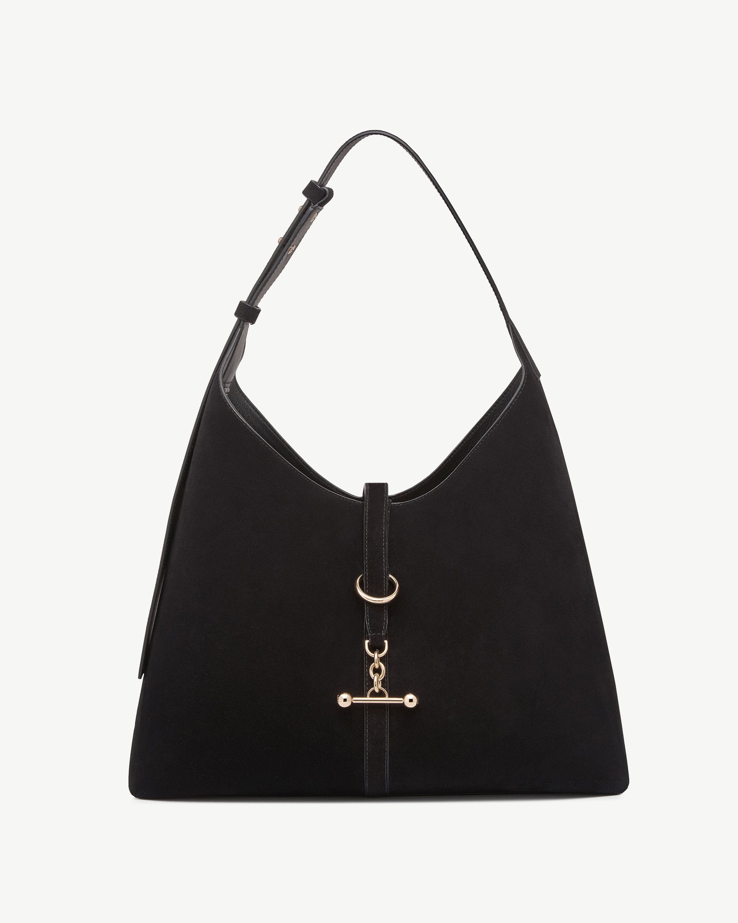 Kite Hobo Maxi in Black Suede