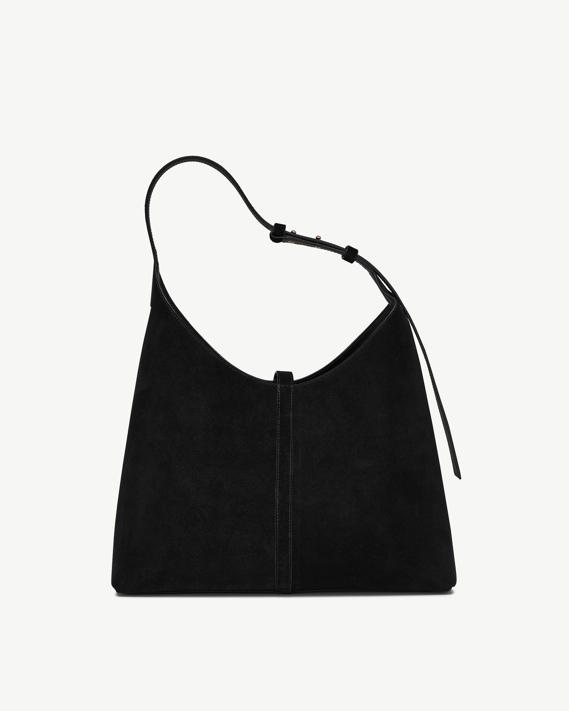 Kite Hobo Maxi in Black Suede