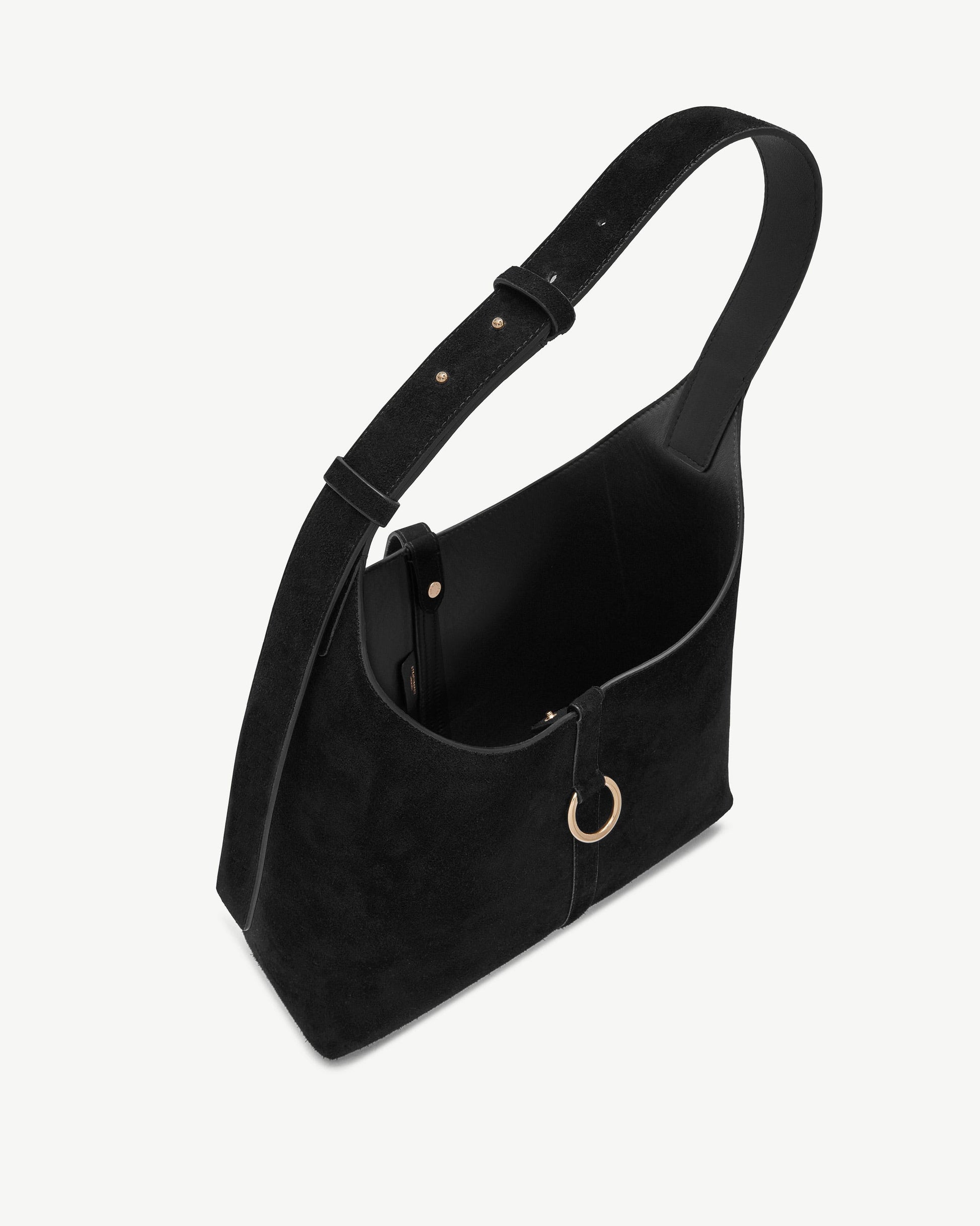 Kite Hobo Maxi in Black Suede