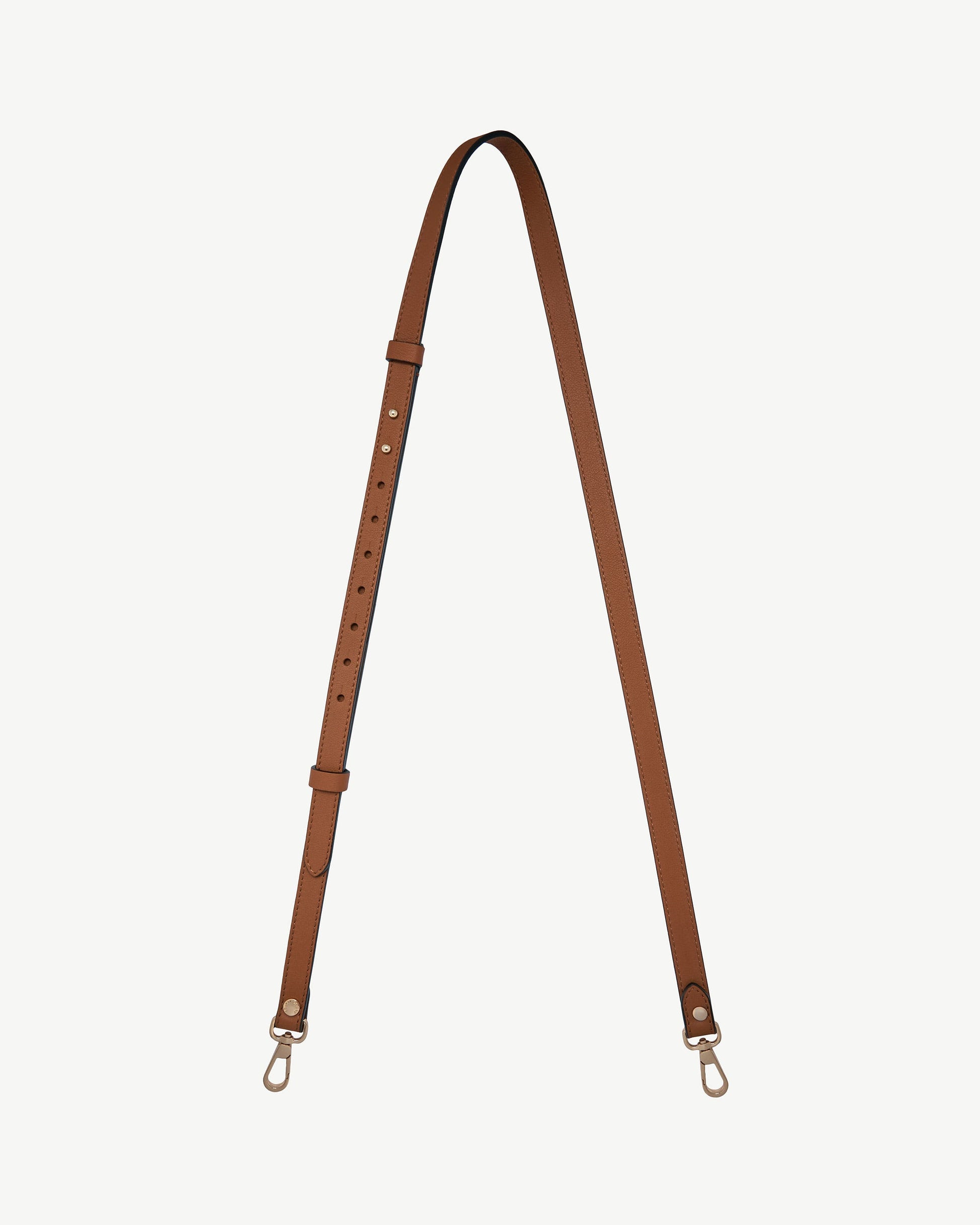 Thin Adjustable Leather Strap — Chestnut