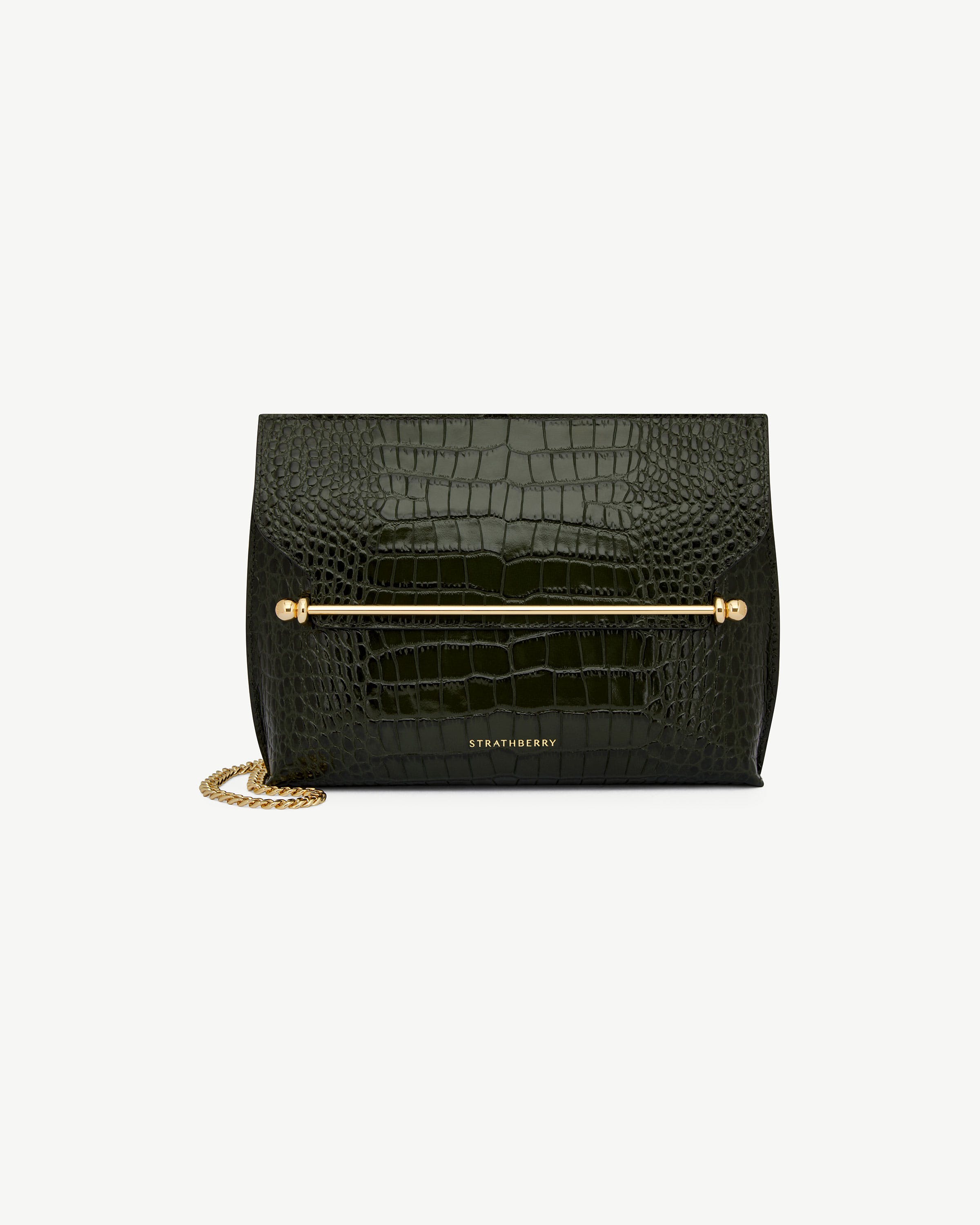Stylist Bag — Forest Croc-Embossed Leather