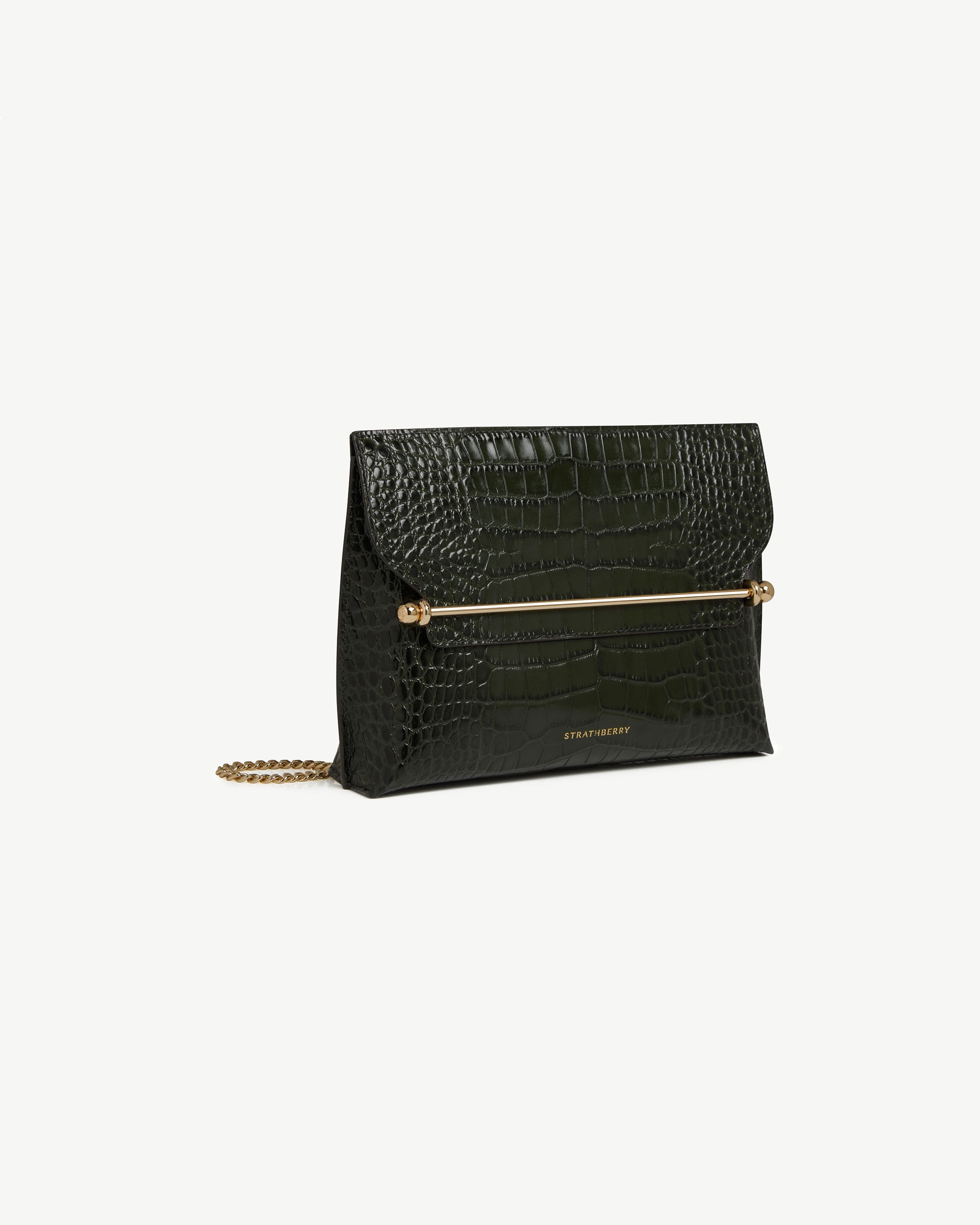 Stylist Bag — Forest Croc-Embossed Leather