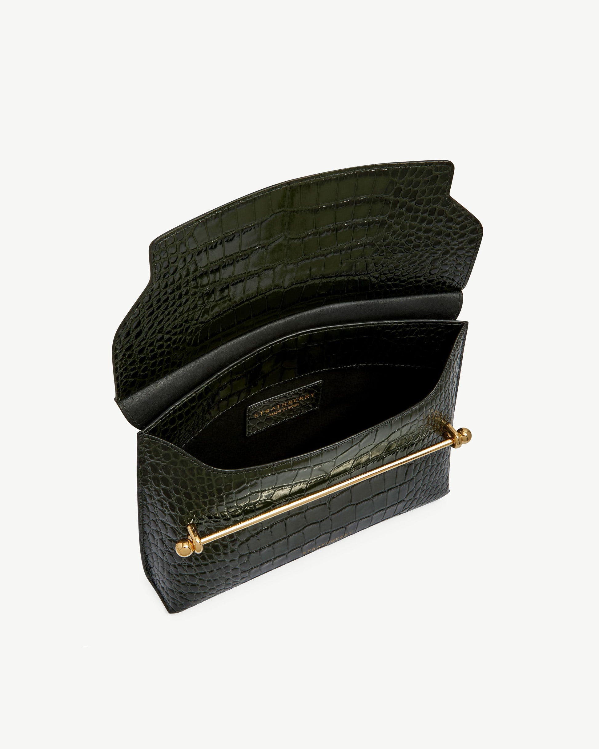 Stylist Bag — Forest Croc-Embossed Leather