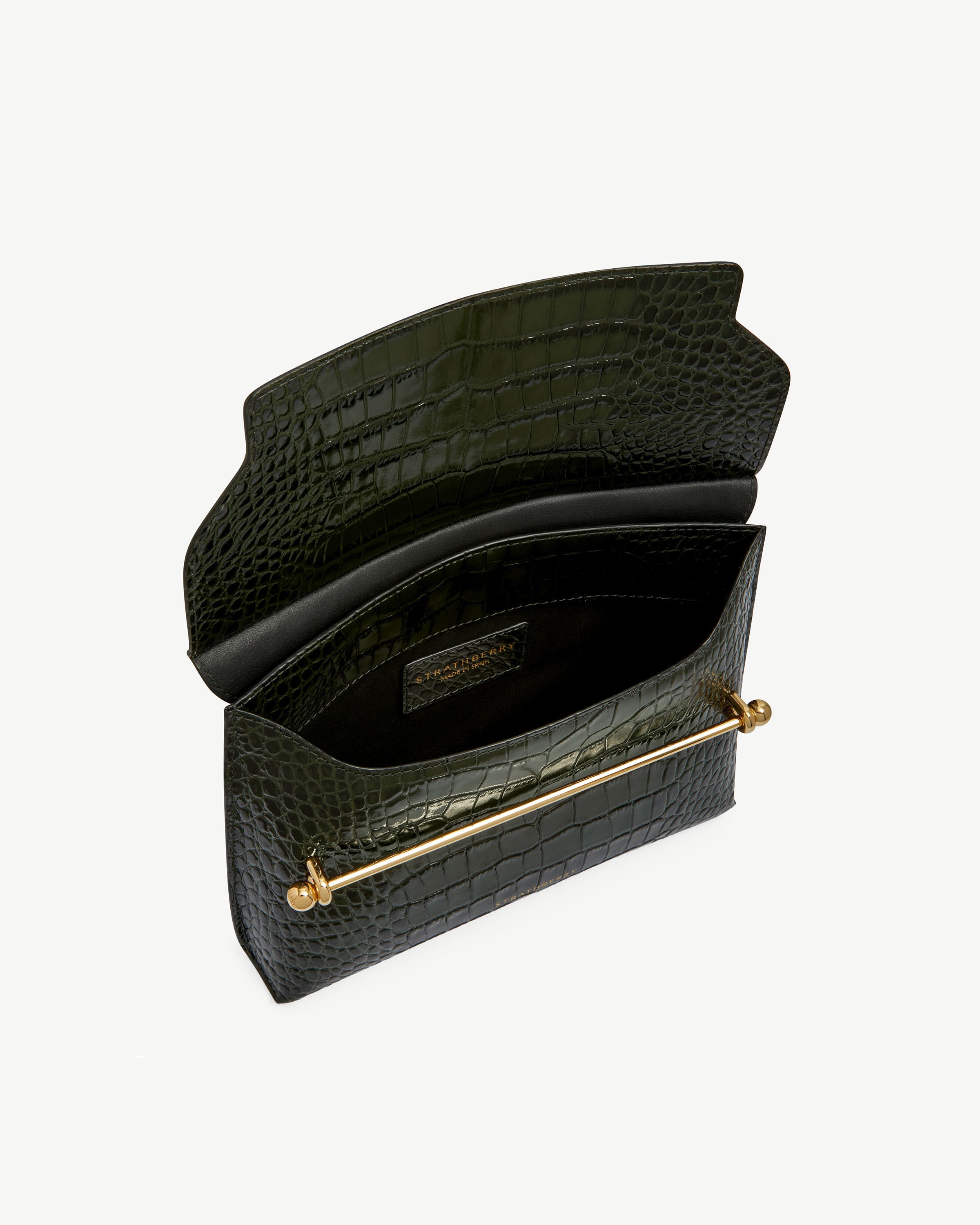 Stylist Bag — Forest Croc-Embossed Leather