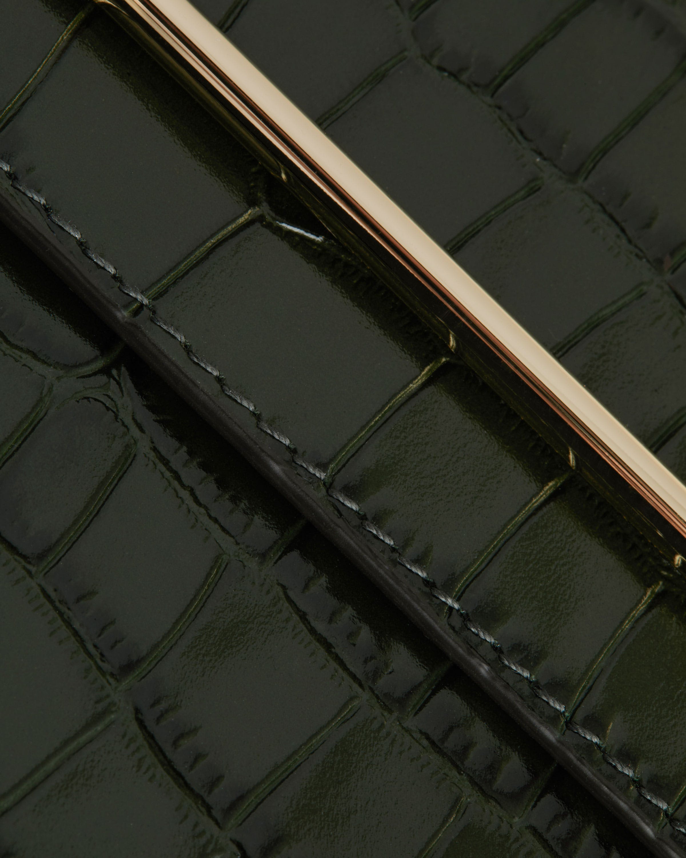 Stylist Bag — Forest Croc-Embossed Leather