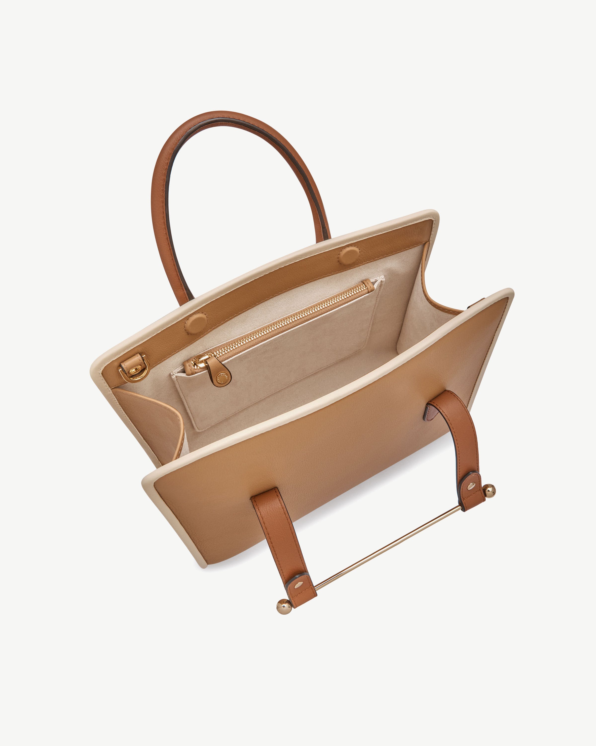 Midi Tote — Caramel, Chestnut & Vanilla
