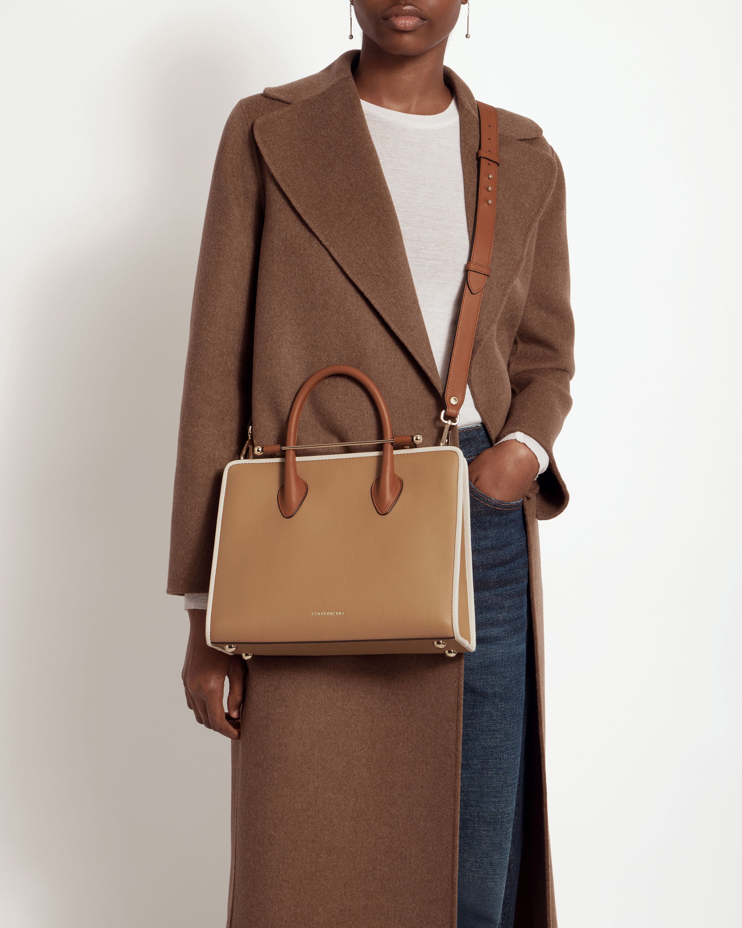 Midi Tote — Caramel, Chestnut & Vanilla