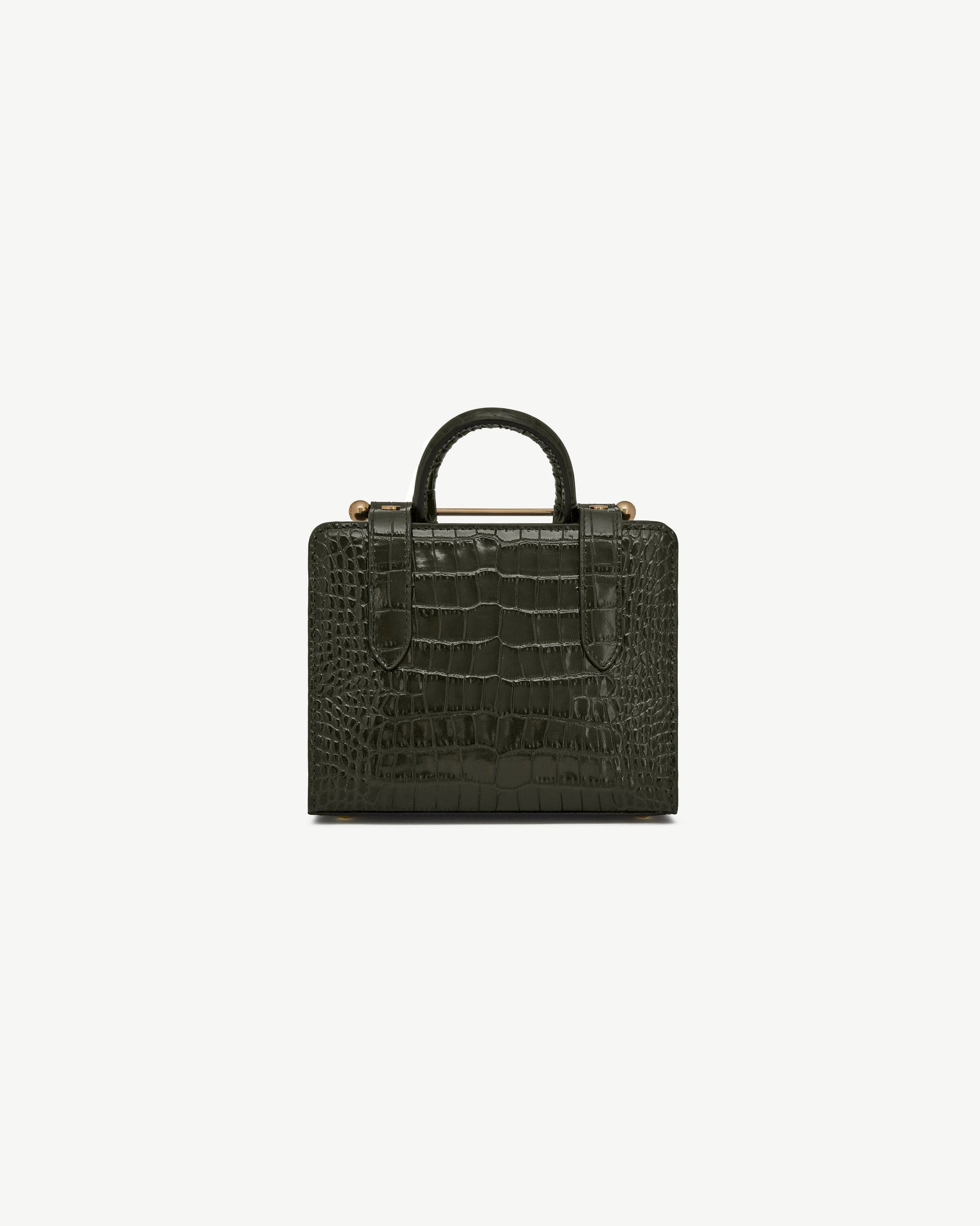 Nano Tote — Forest Croc-Embossed Leather