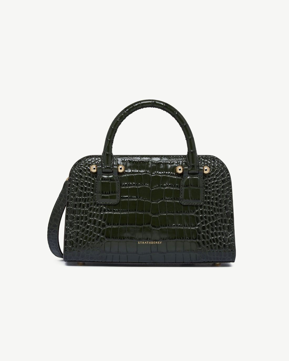 Georgia Mini — Forest Croc-Embossed Leather