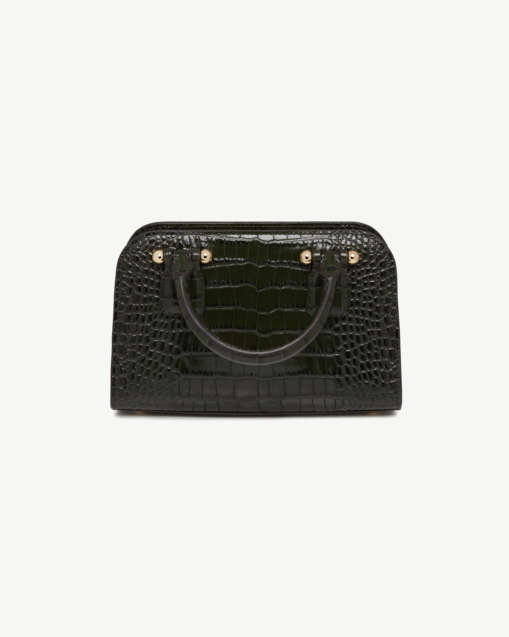 Georgia Mini — Forest Croc-Embossed Leather