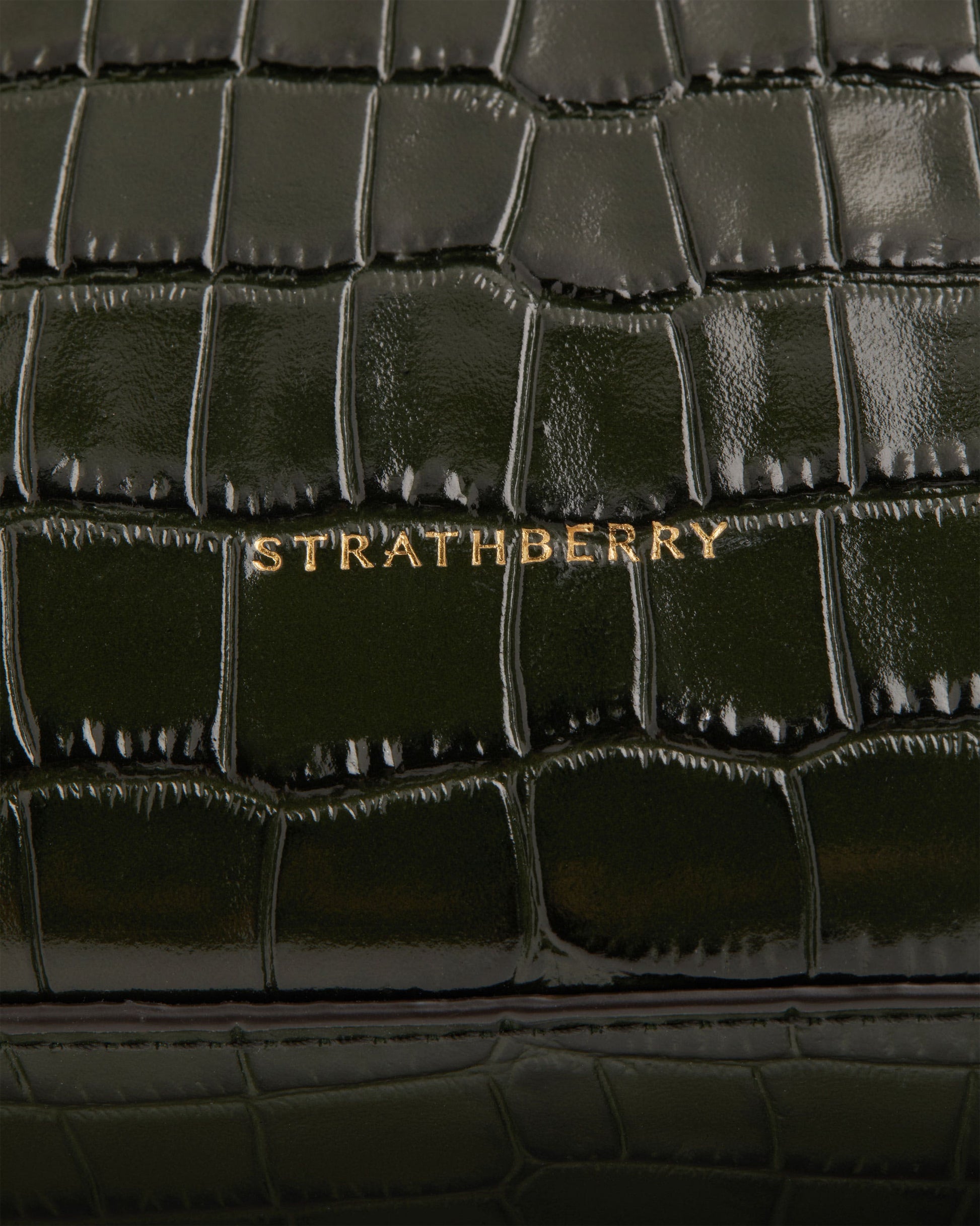 Georgia Mini — Forest Croc-Embossed Leather