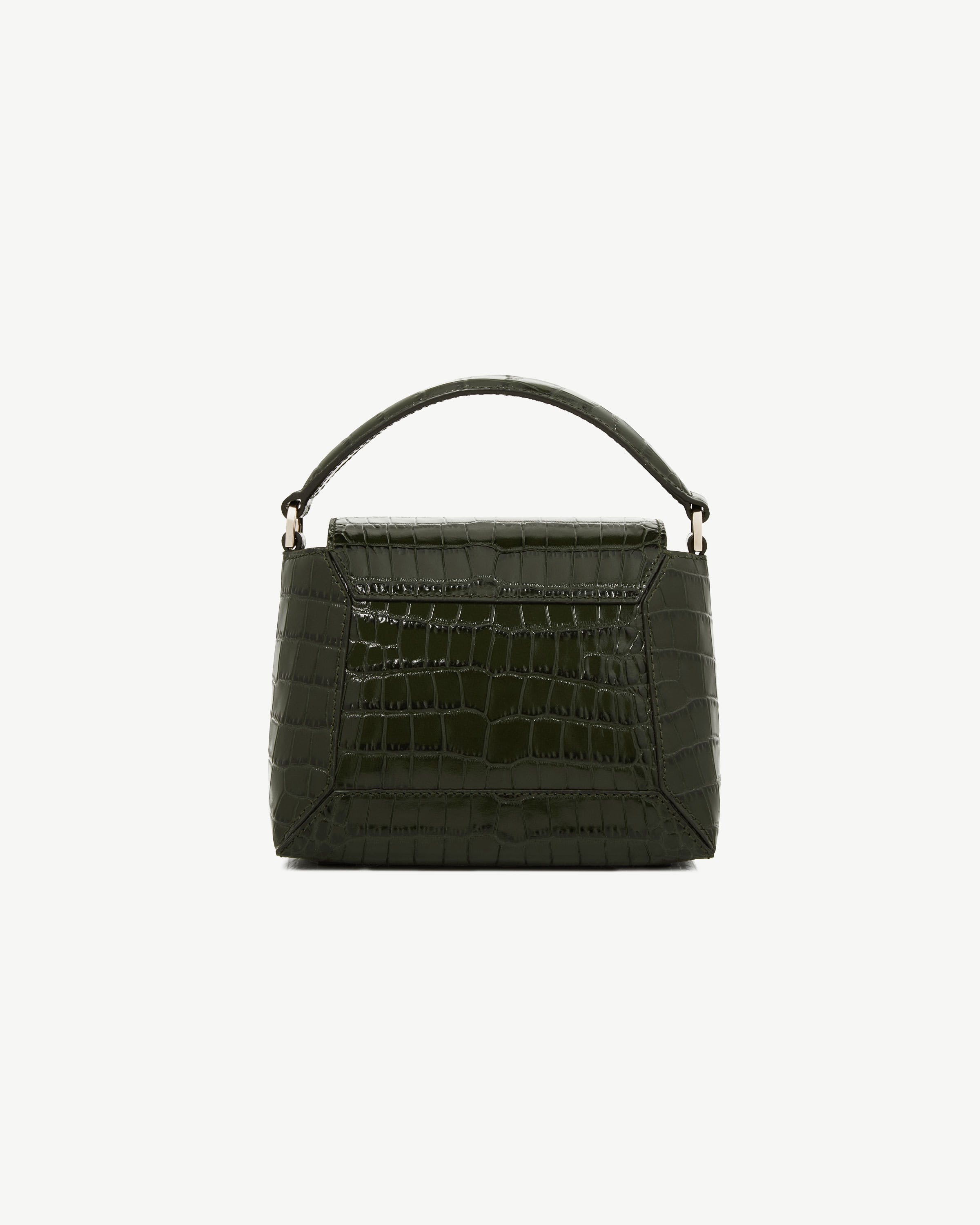 Mosaic Nano — Forest Croc-Embossed Leather