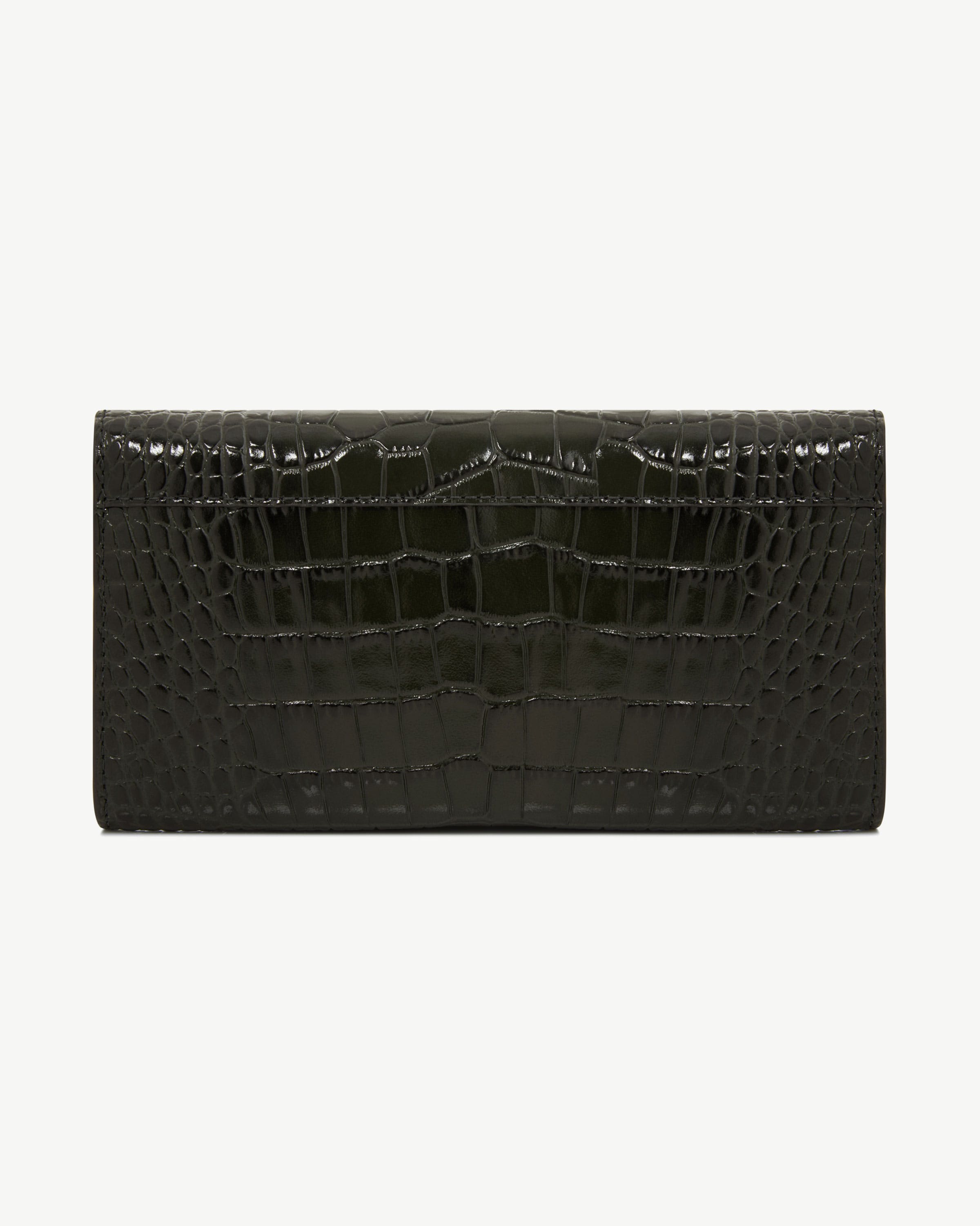 Multrees Chain Wallet — Forest Croc-Embossed Leather