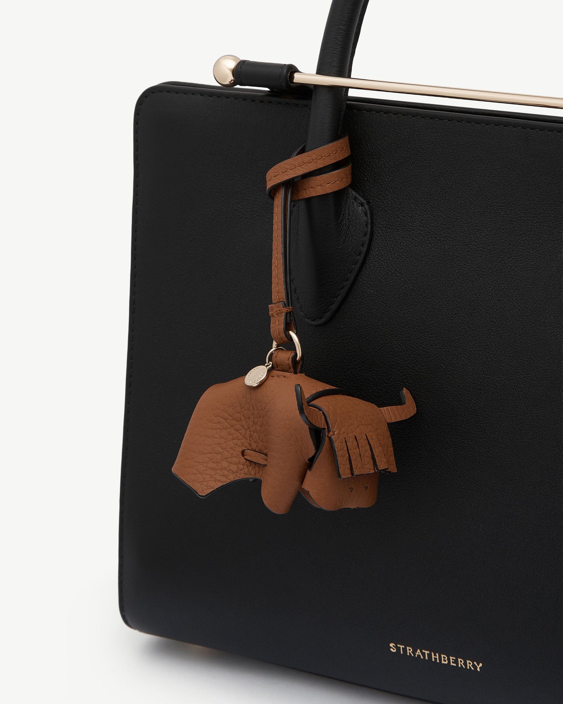 Highland Cow Bag Charm in Tan