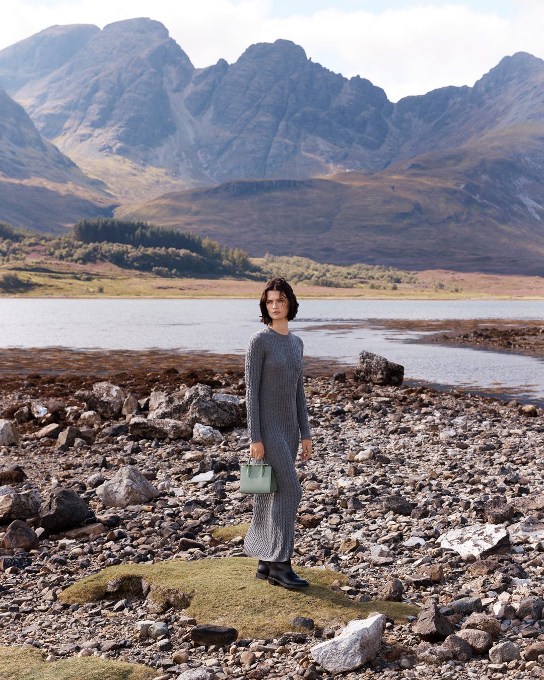 Mini Tote in Library Green