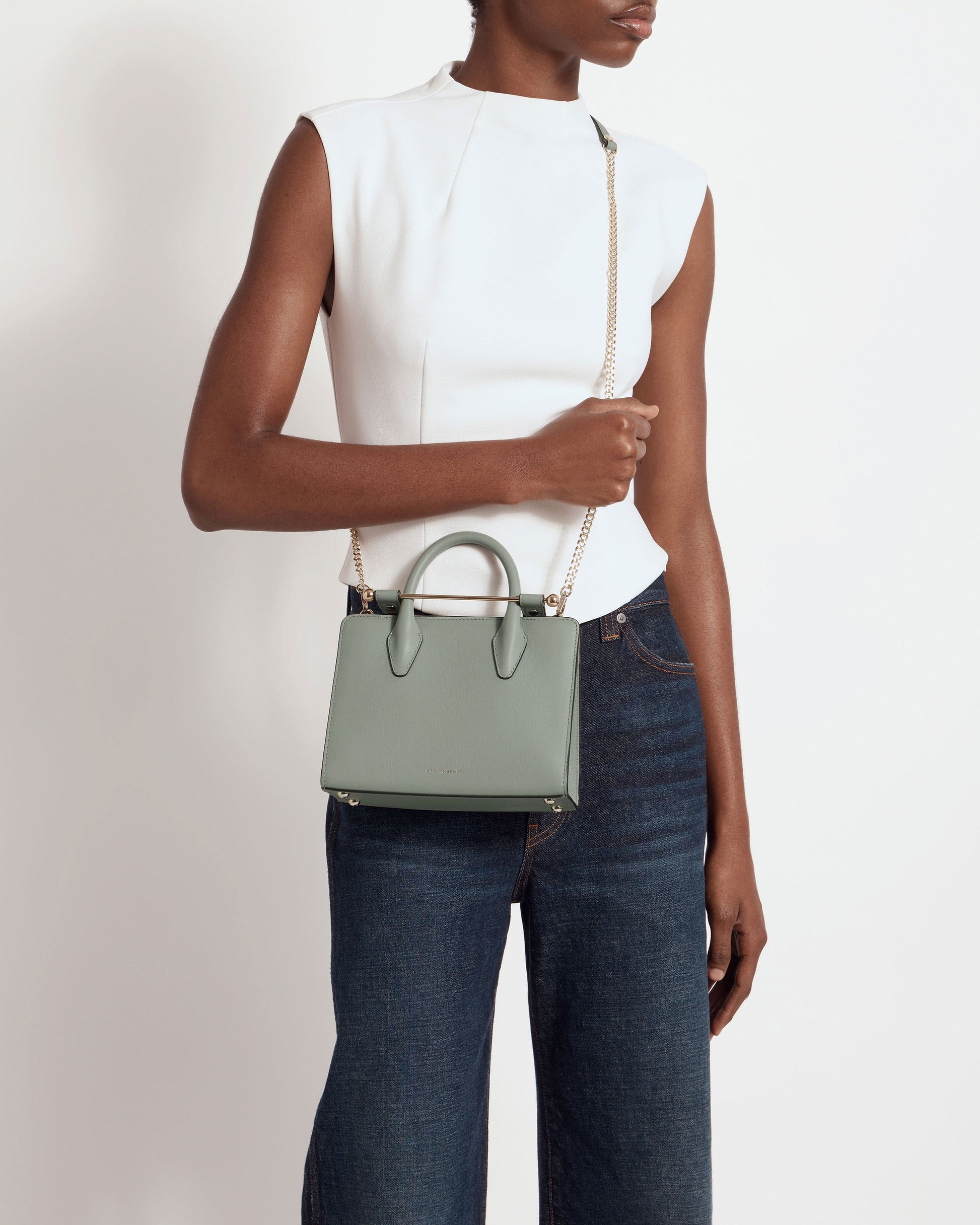 Mini Tote in Library Green