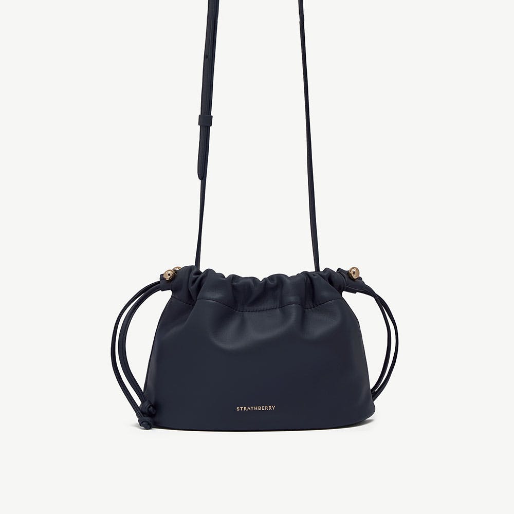 Charlotte Drawstring Bag in Marine Blue