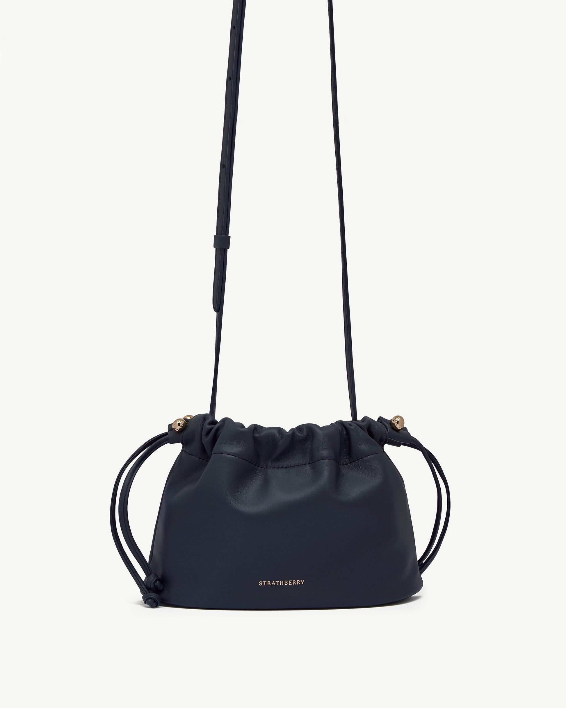 Charlotte Drawstring Bag in Marine Blue