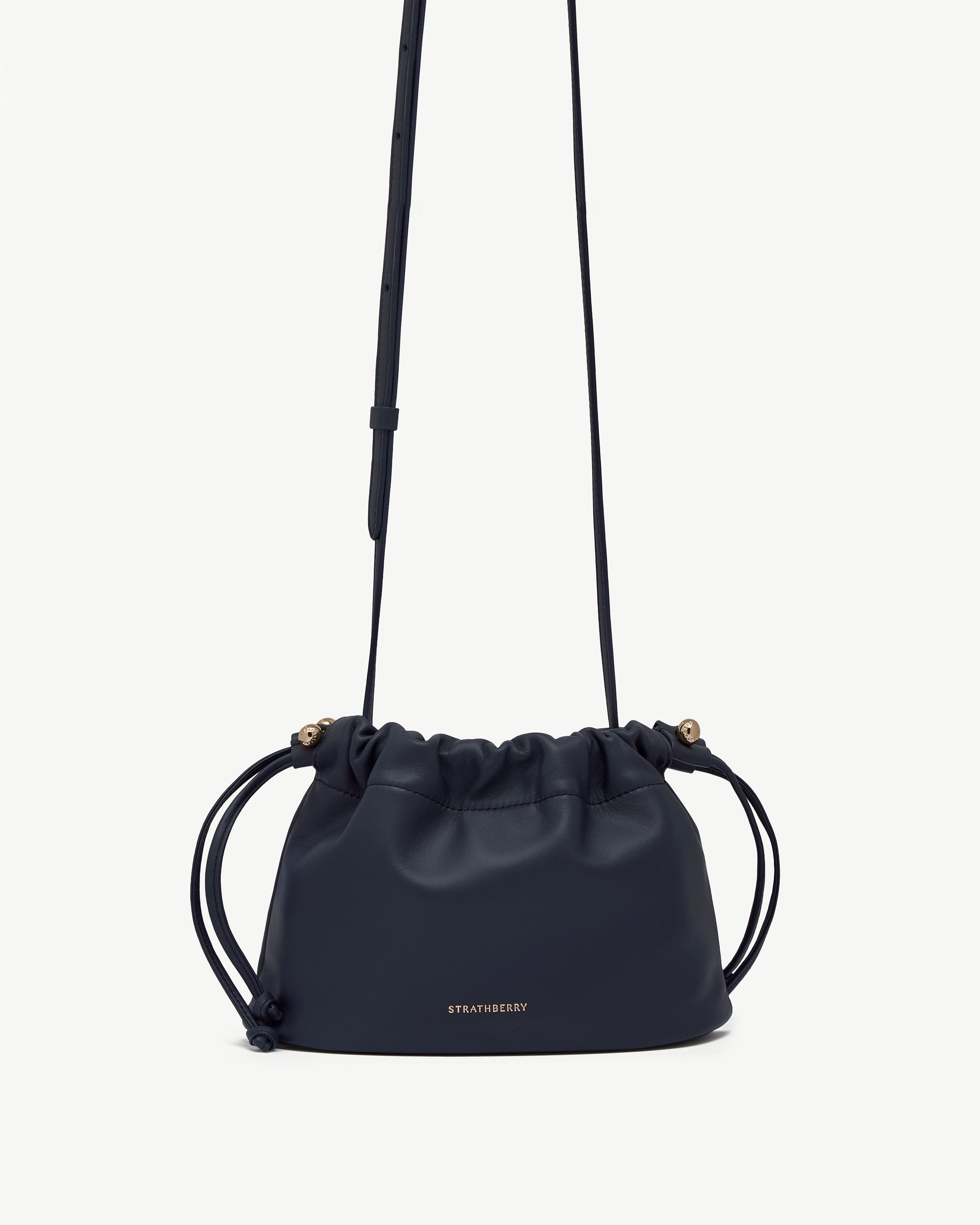 Charlotte Drawstring Bag in Marine Blue