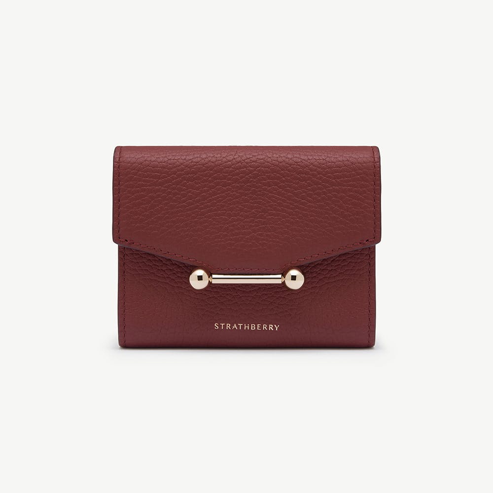 Mosaic Trifold Wallet in Oxblood